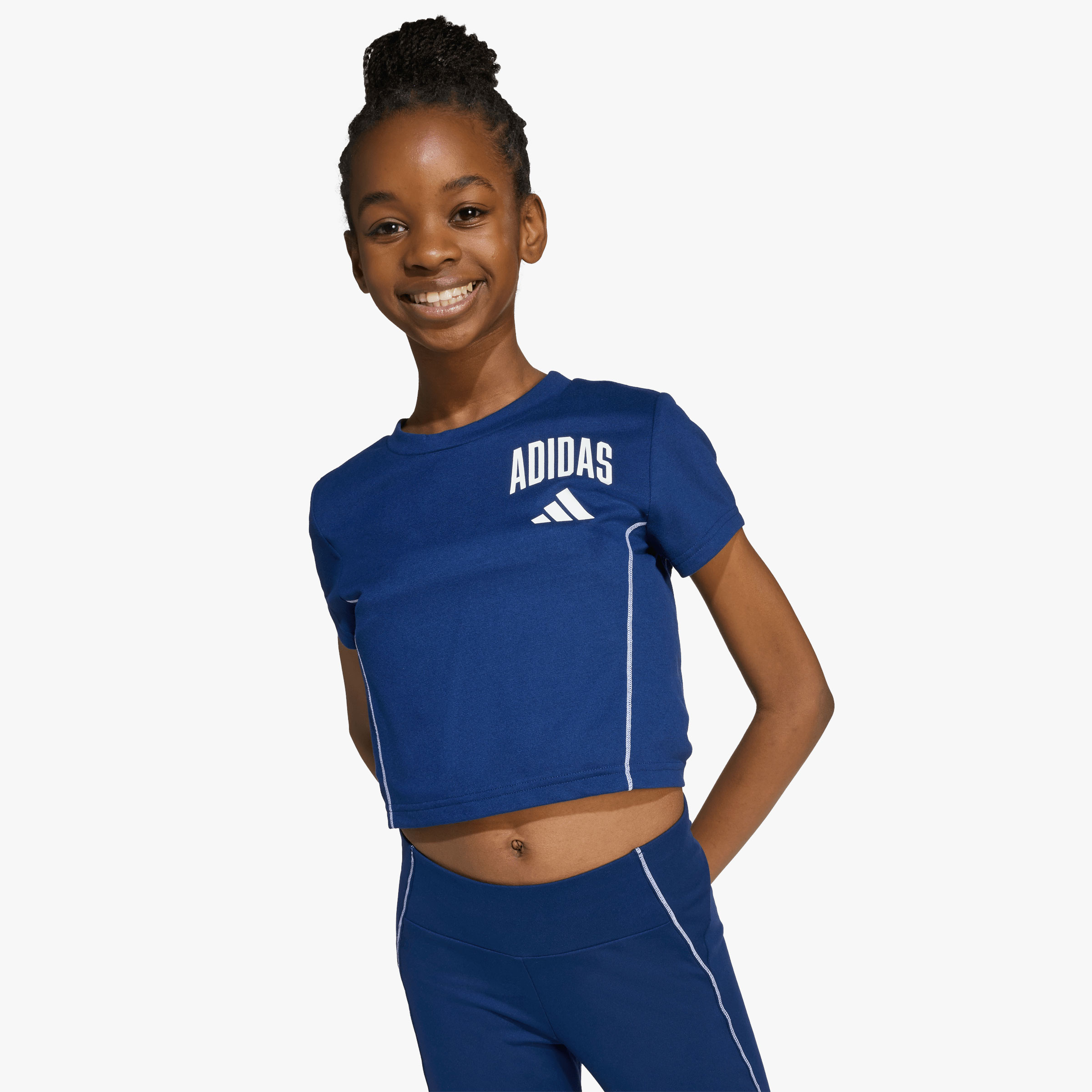 adidas Polera Training Collegiate Print Ni&ntilde;os, AZUL, hi-res