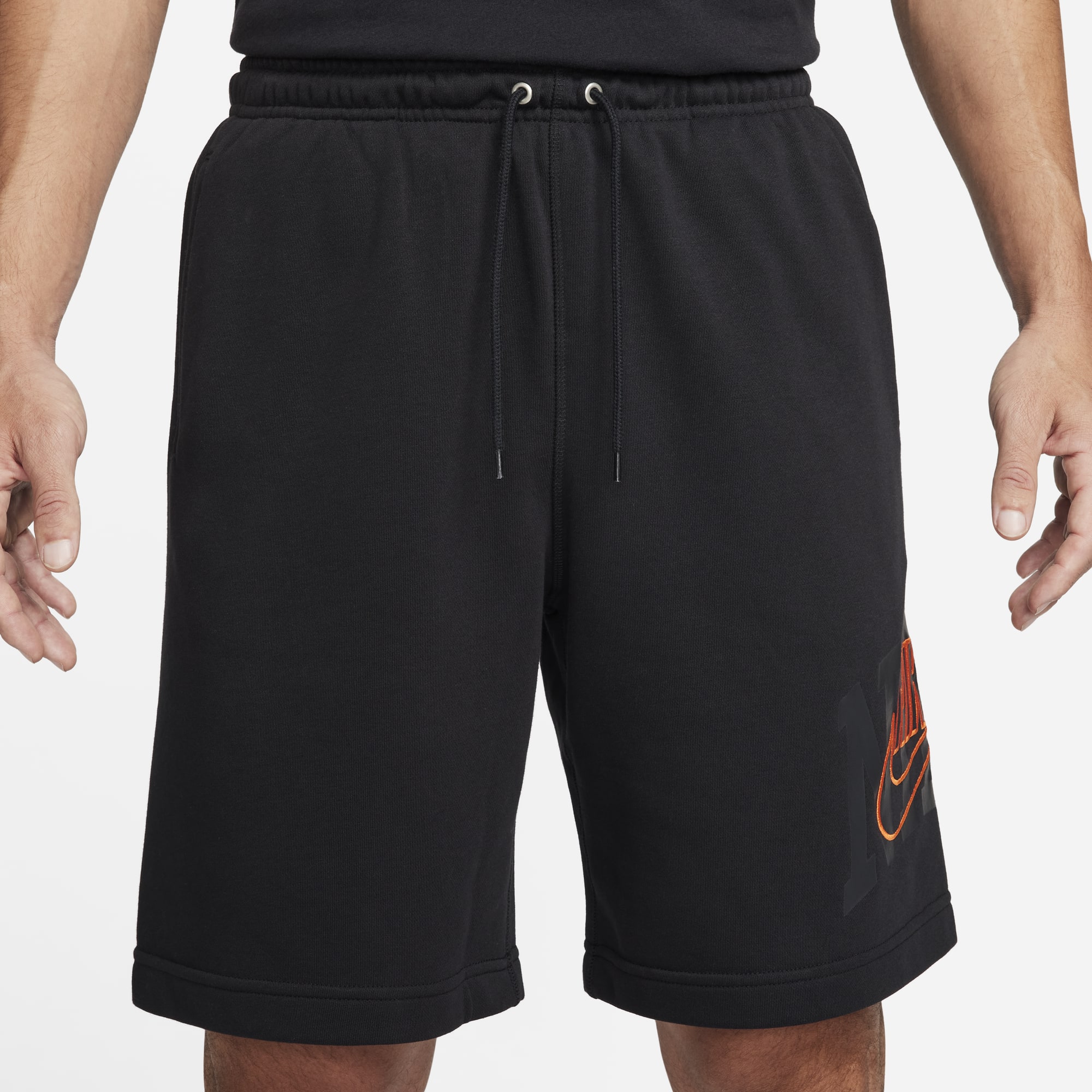 Nike Shorts de French Terry Club, NEGRO, hi-res