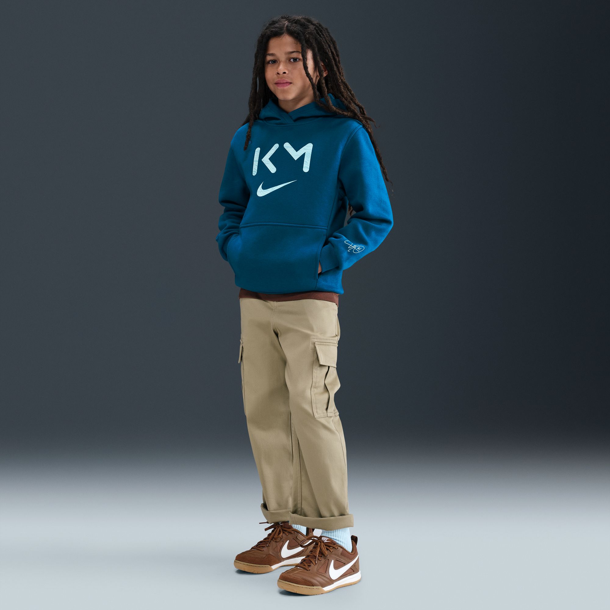 Nike Poler&oacute;n Kylian Mbapp&eacute; Club Fleece, VERDE, hi-res