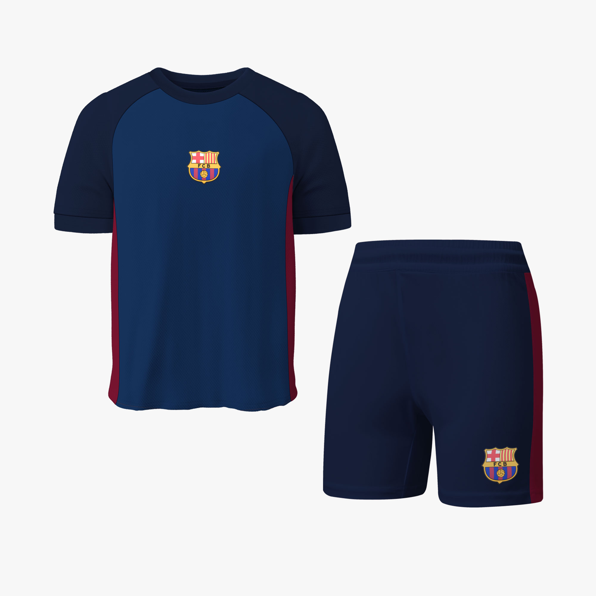 F.C. Barcelona Conjunto Set Ni&ntilde;o, AZUL, hi-res