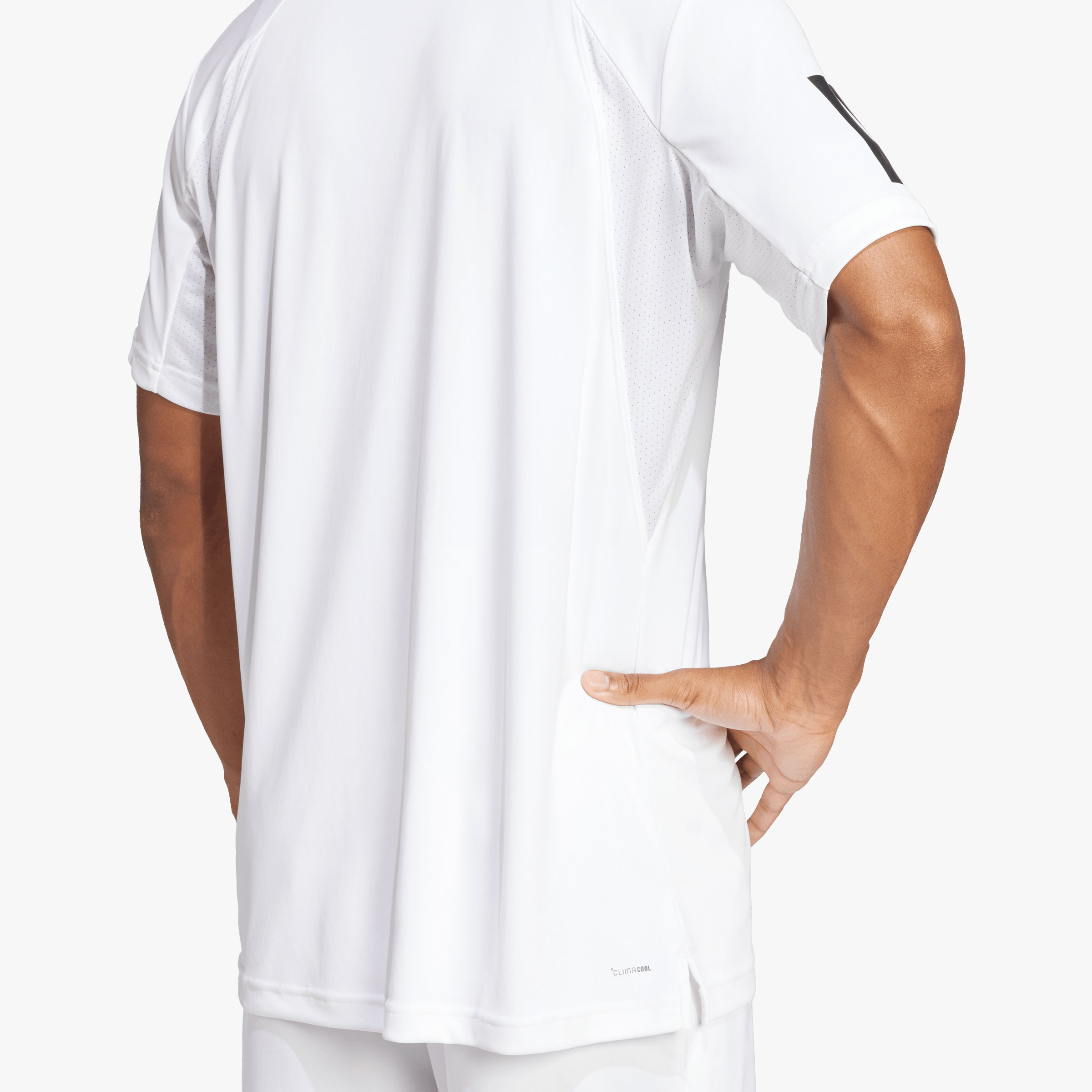 adidas Polera Club Tennis Climacool 3 bandas, BLANCO, hi-res