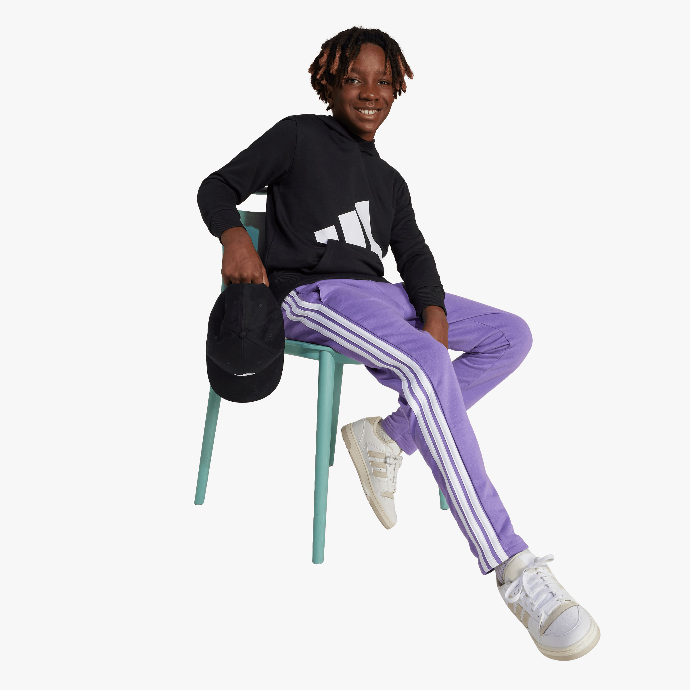 adidas Poler&oacute;n Essentials Ni&ntilde;os, NEGRO, hi-res
