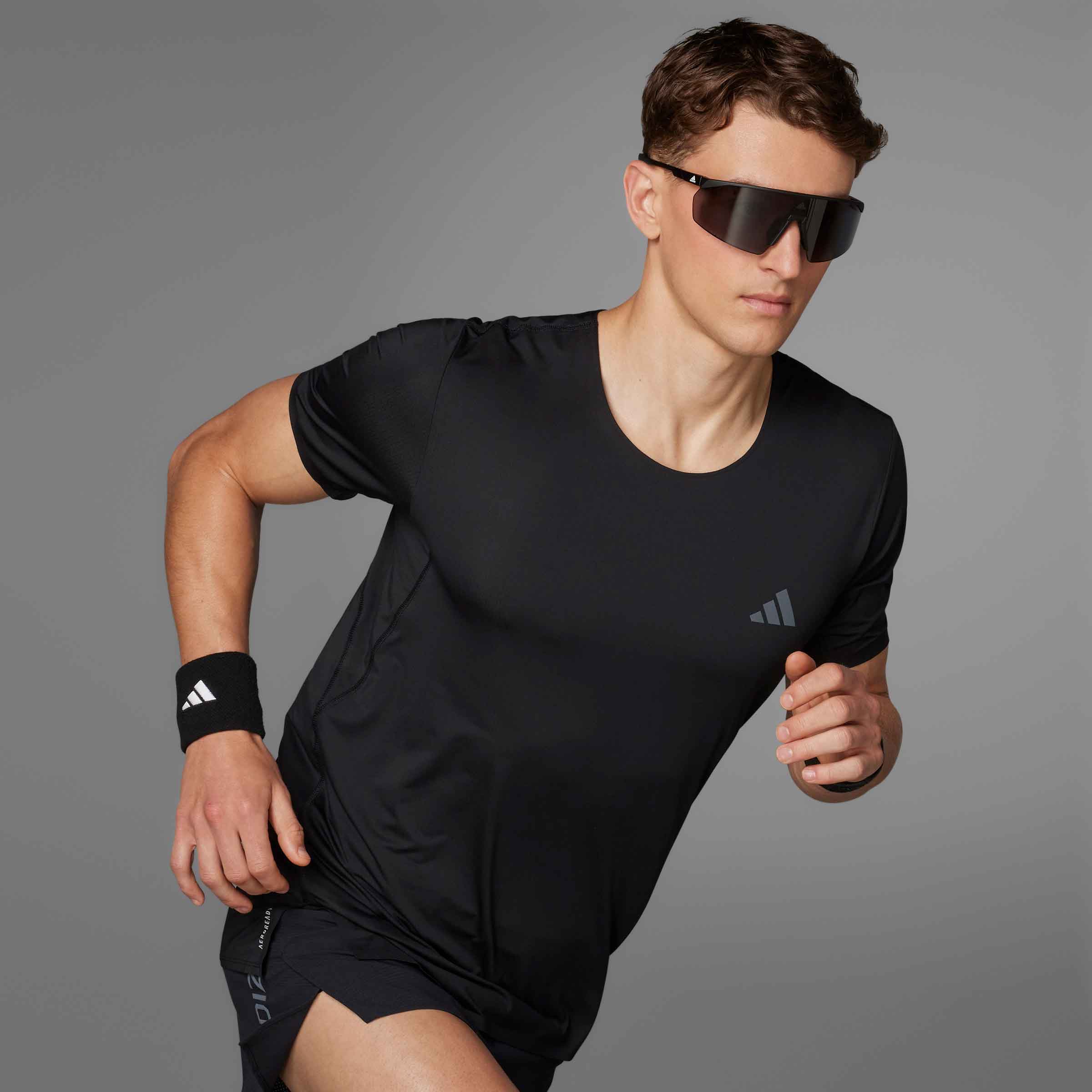 adidas Polera Adizero Running, NEGRO, hi-res