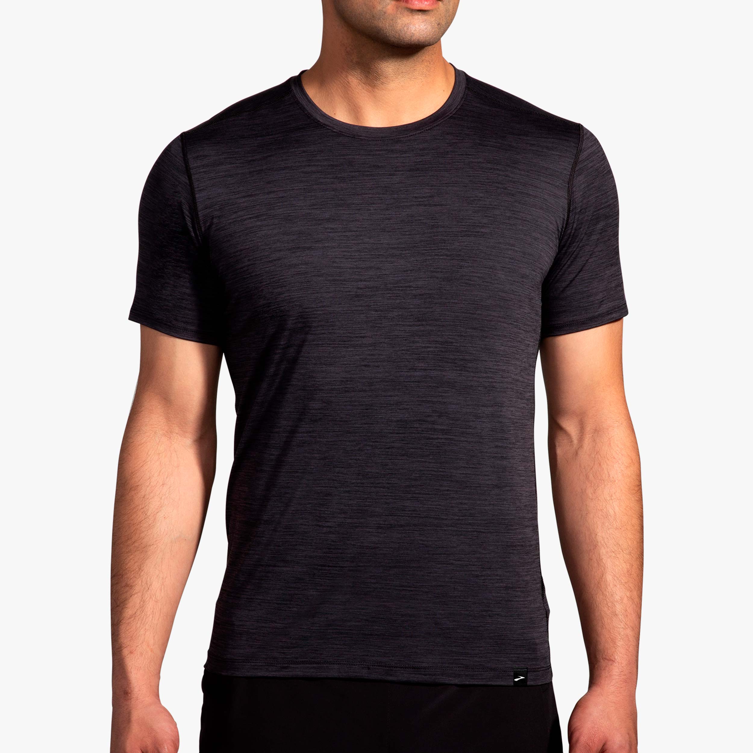 Brooks Polera Manga Corta Luxe, NEGRO, hi-res
