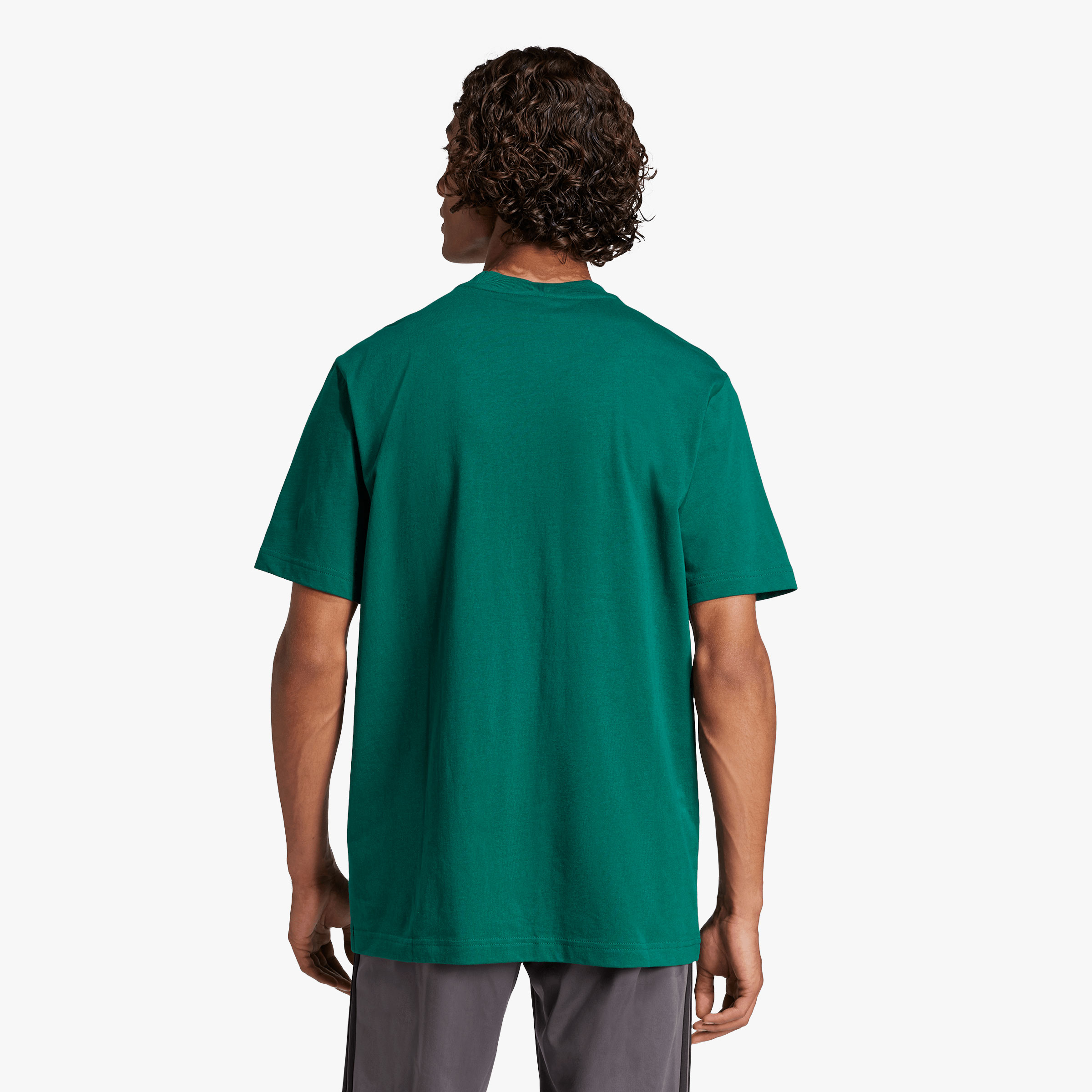adidas Polera Essentials Logo Peque&ntilde;o Tejido Jersey, VERDE, hi-res