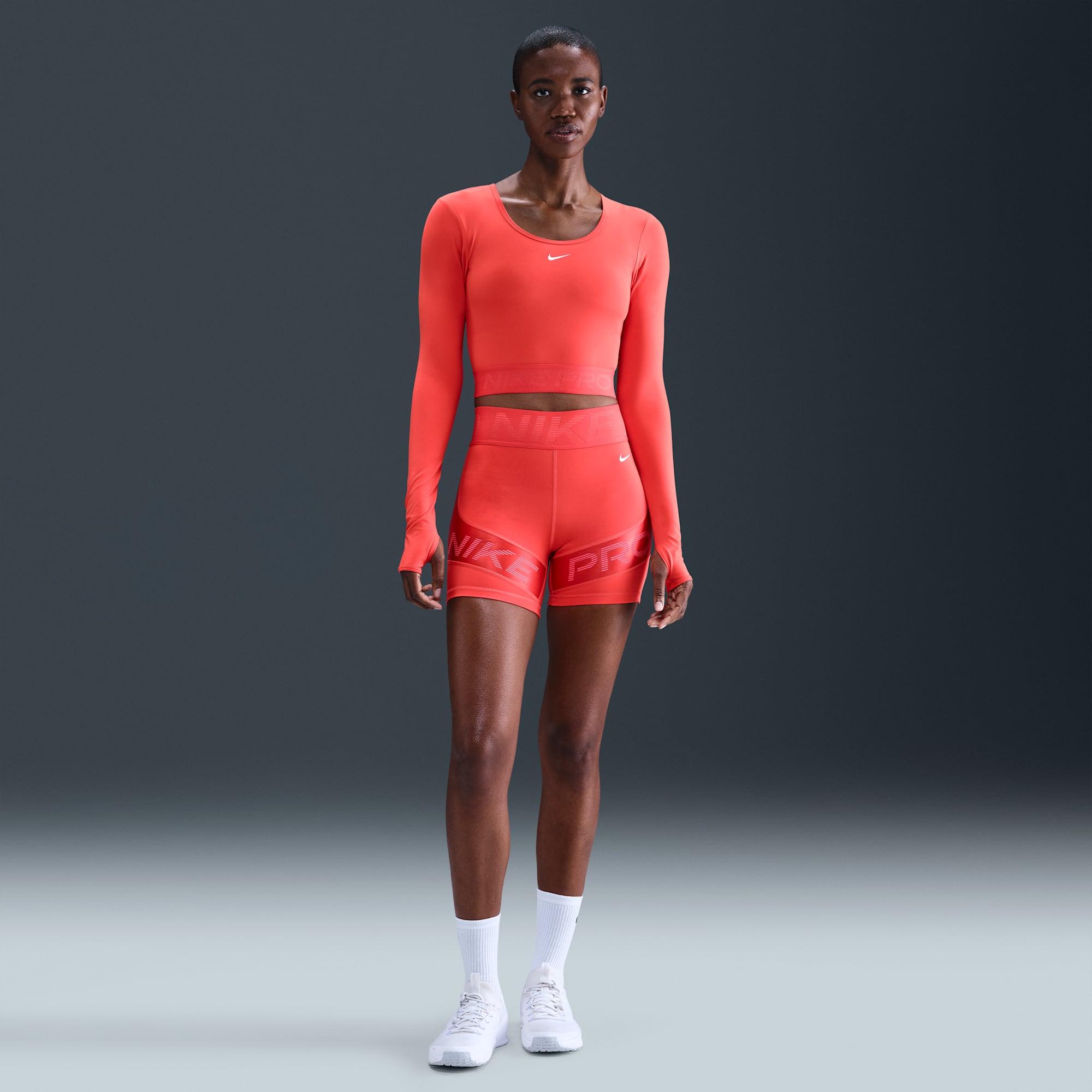 Nike Polera Pro, ROJO, hi-res