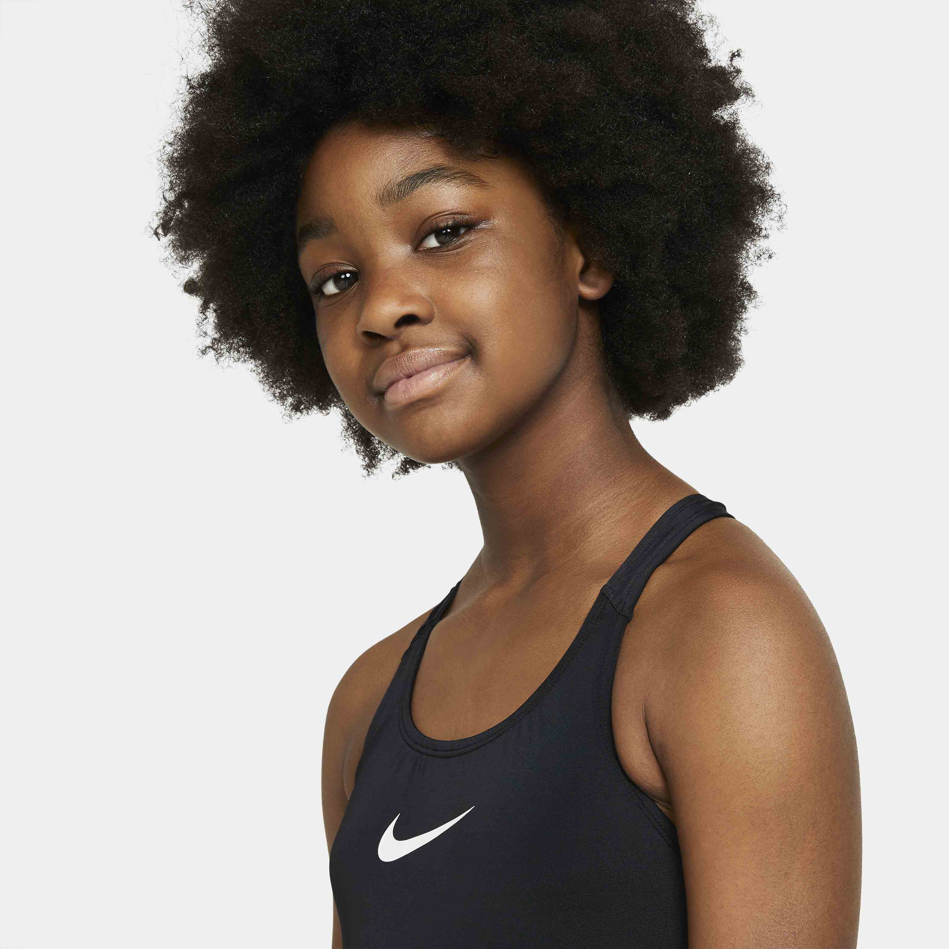 Nike Traje de Nataci&oacute;n Racerback, NEGRO, hi-res