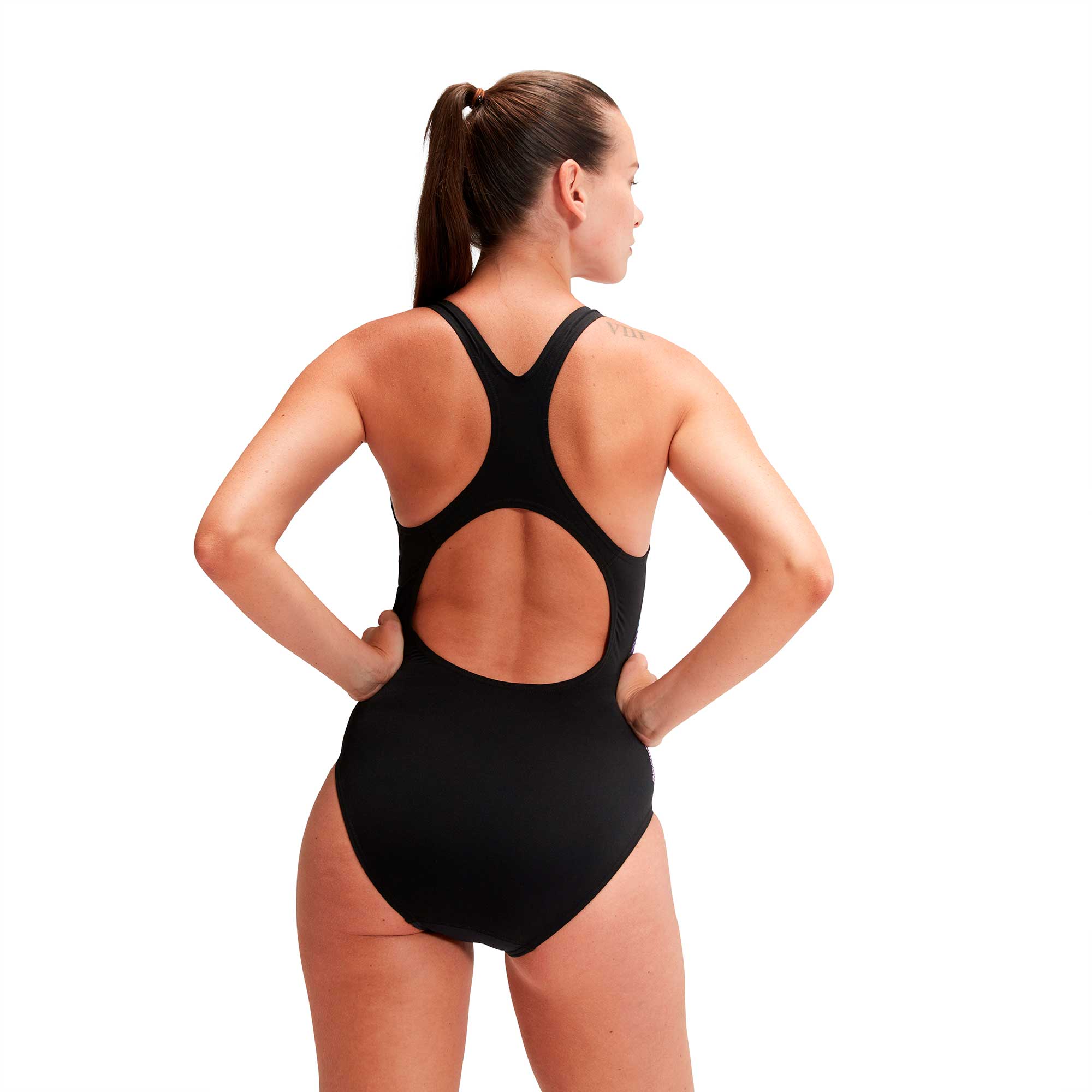 Speedo Traje de Ba&ntilde;o Digital  Printed Medalist, NEGRO, hi-res