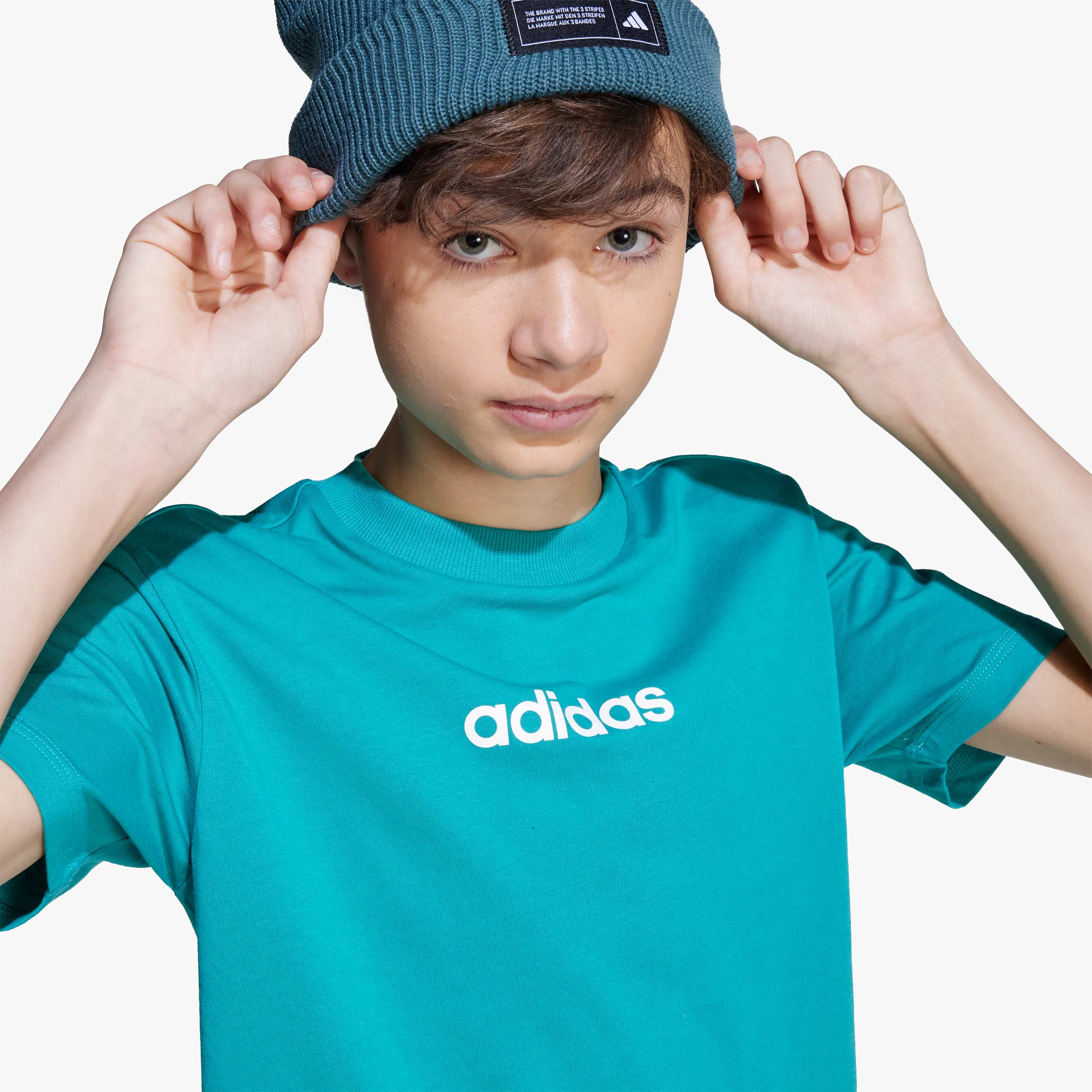adidas Polera Essentials Ni&ntilde;os, BLANCO, hi-res