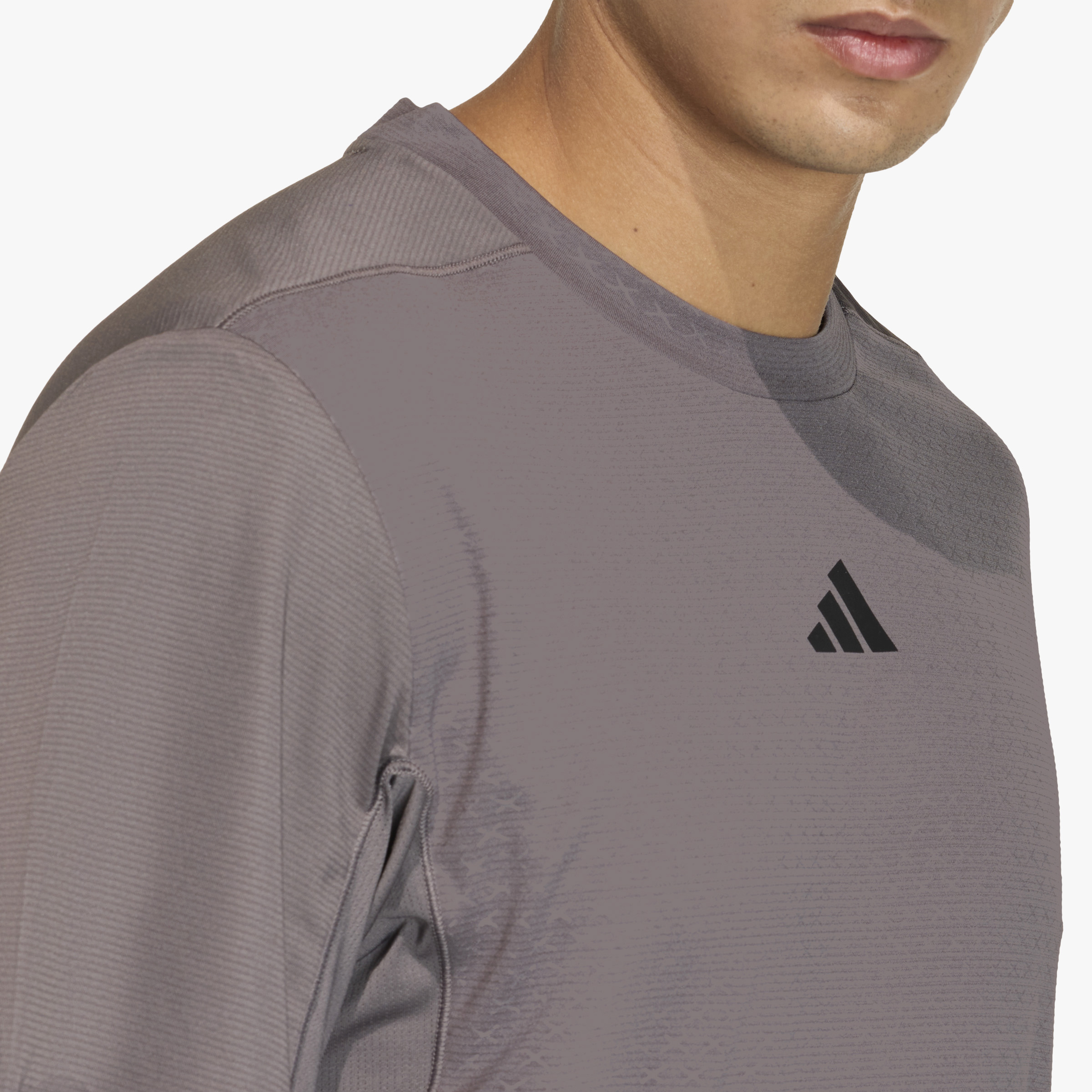 adidas Polera D4T Primelift 3 Stripes, GRIS, hi-res