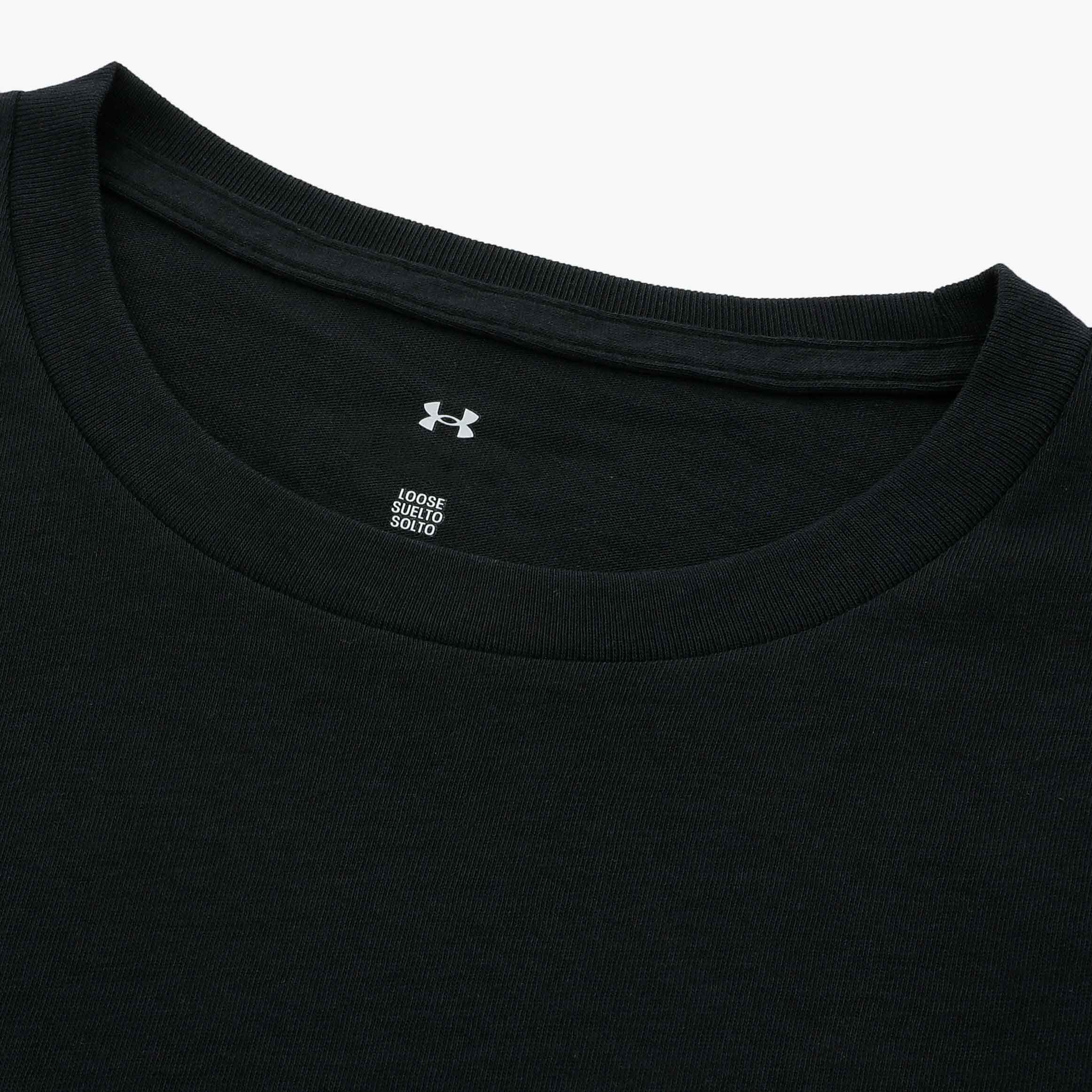 Under Armour Polera Left Chest Logo, NEGRO, hi-res