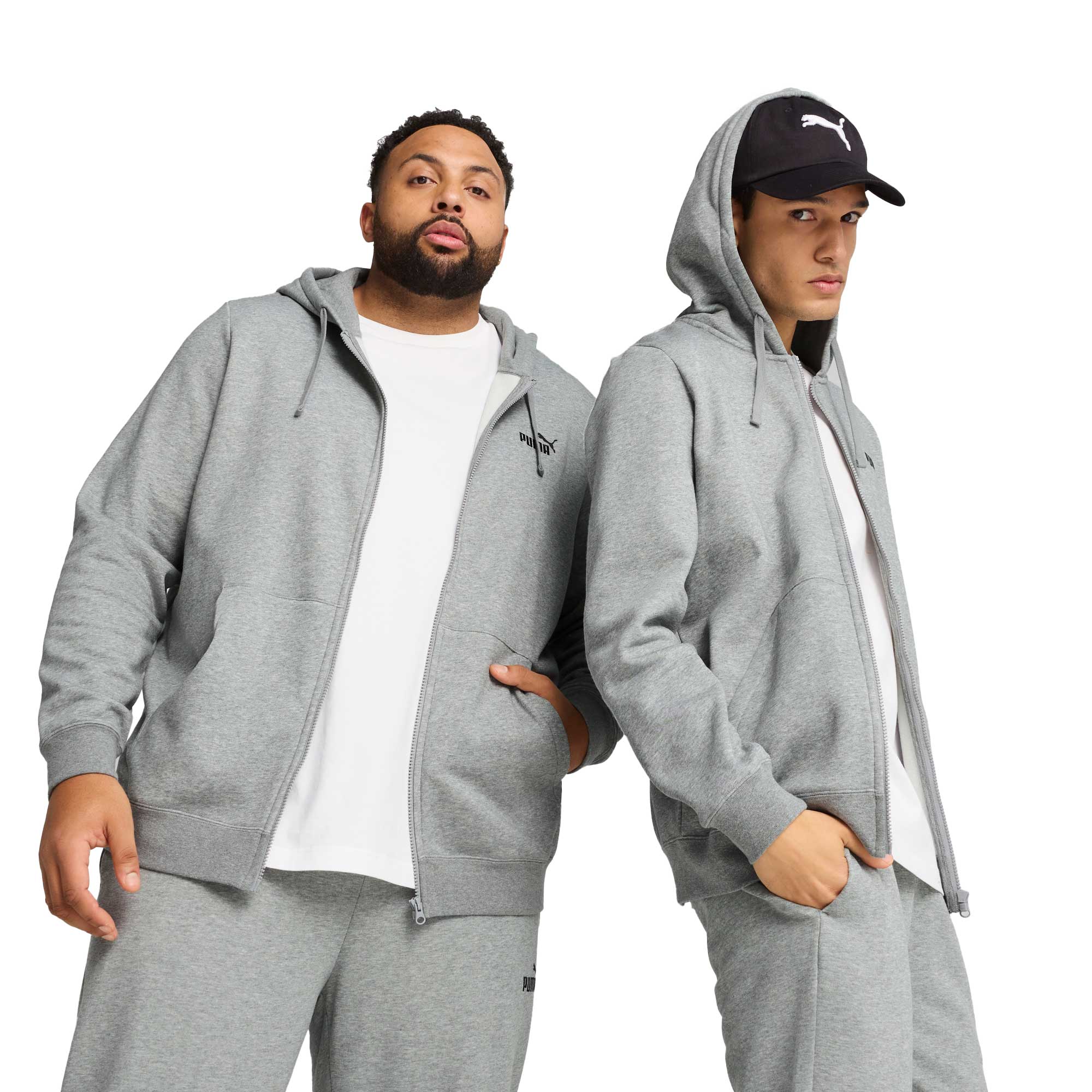 Puma Poler&oacute;n Essentials No. 1 Logo Full-Zip, GRIS, hi-res