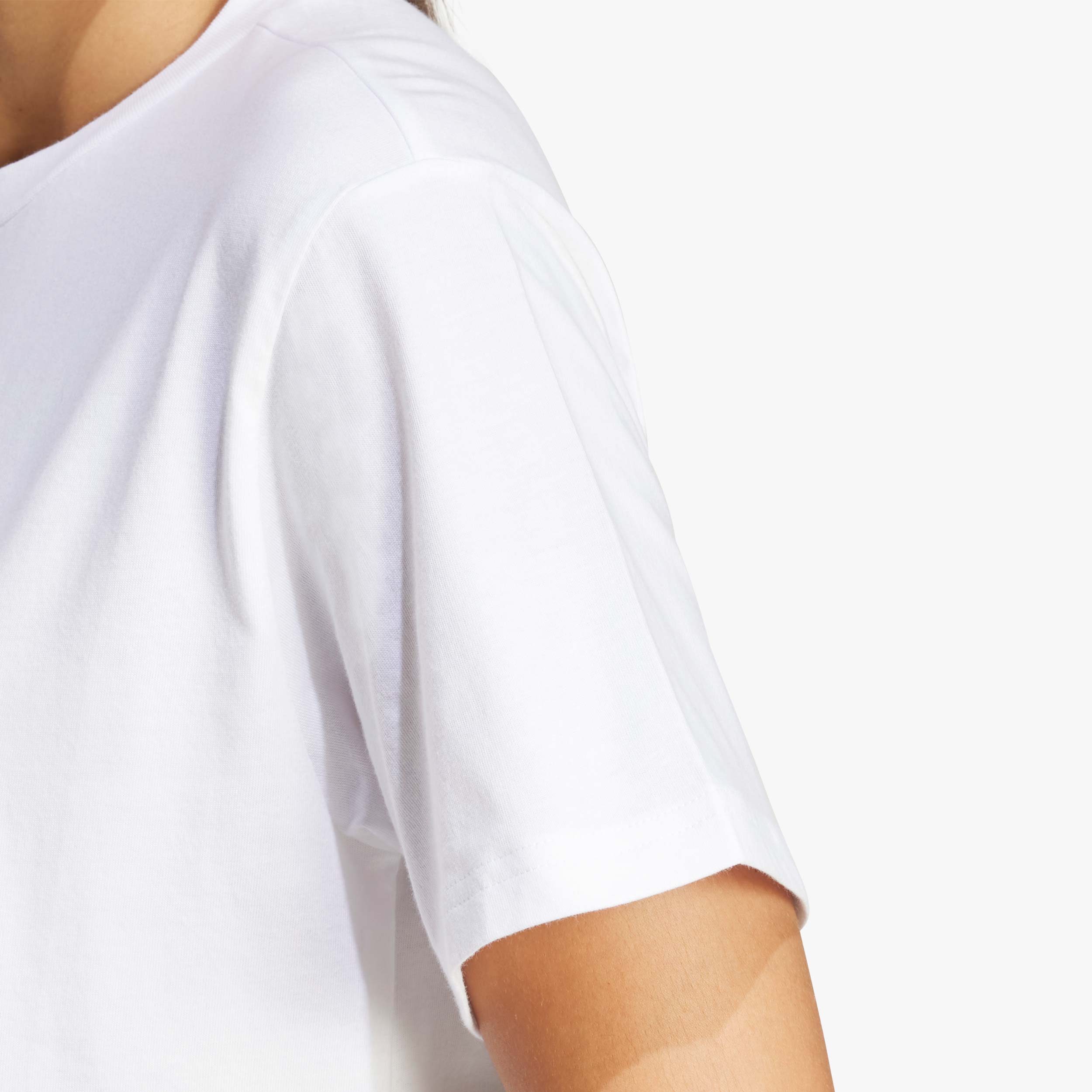 adidas Polera Estampada Floral Big Logo, BLANCO, hi-res