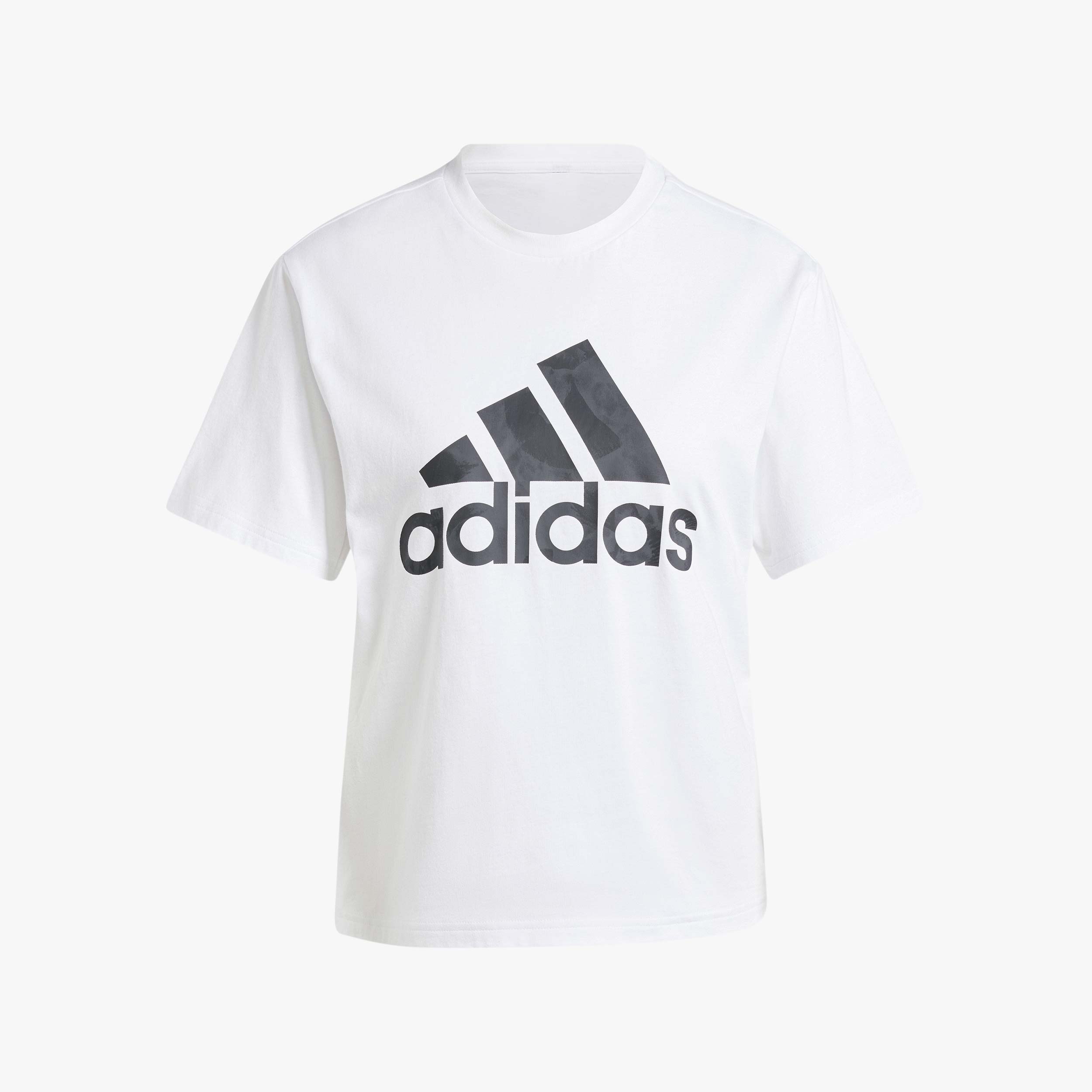adidas Polera Estampada Floral Big Logo, BLANCO, hi-res