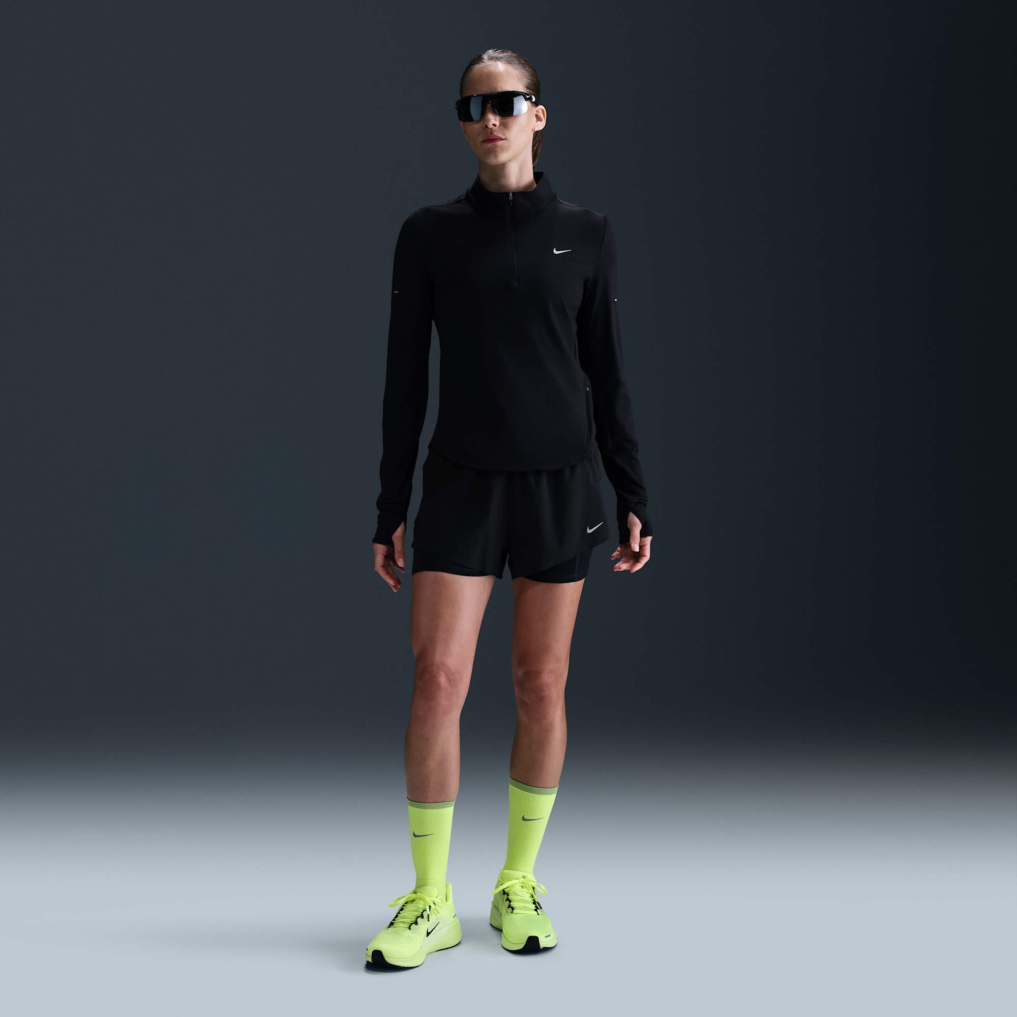 Nike Polera Swift, NEGRO, hi-res