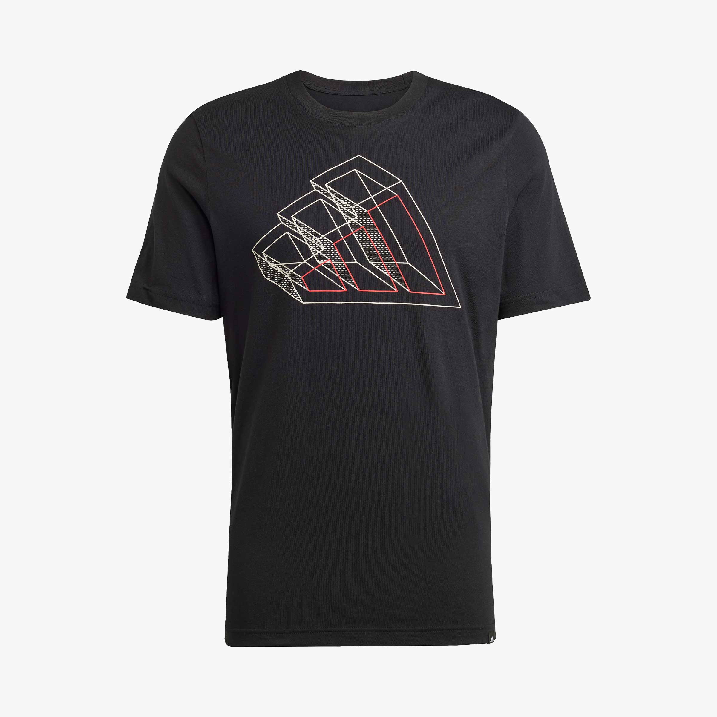 adidas Polera Tech Outline Estampado, NEGRO, hi-res