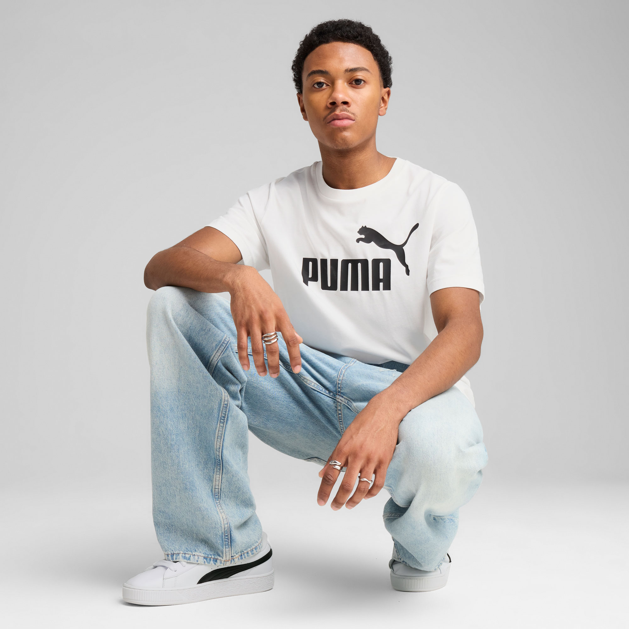 Puma Polera Essentials No. 1 Logo, BLANCO, hi-res