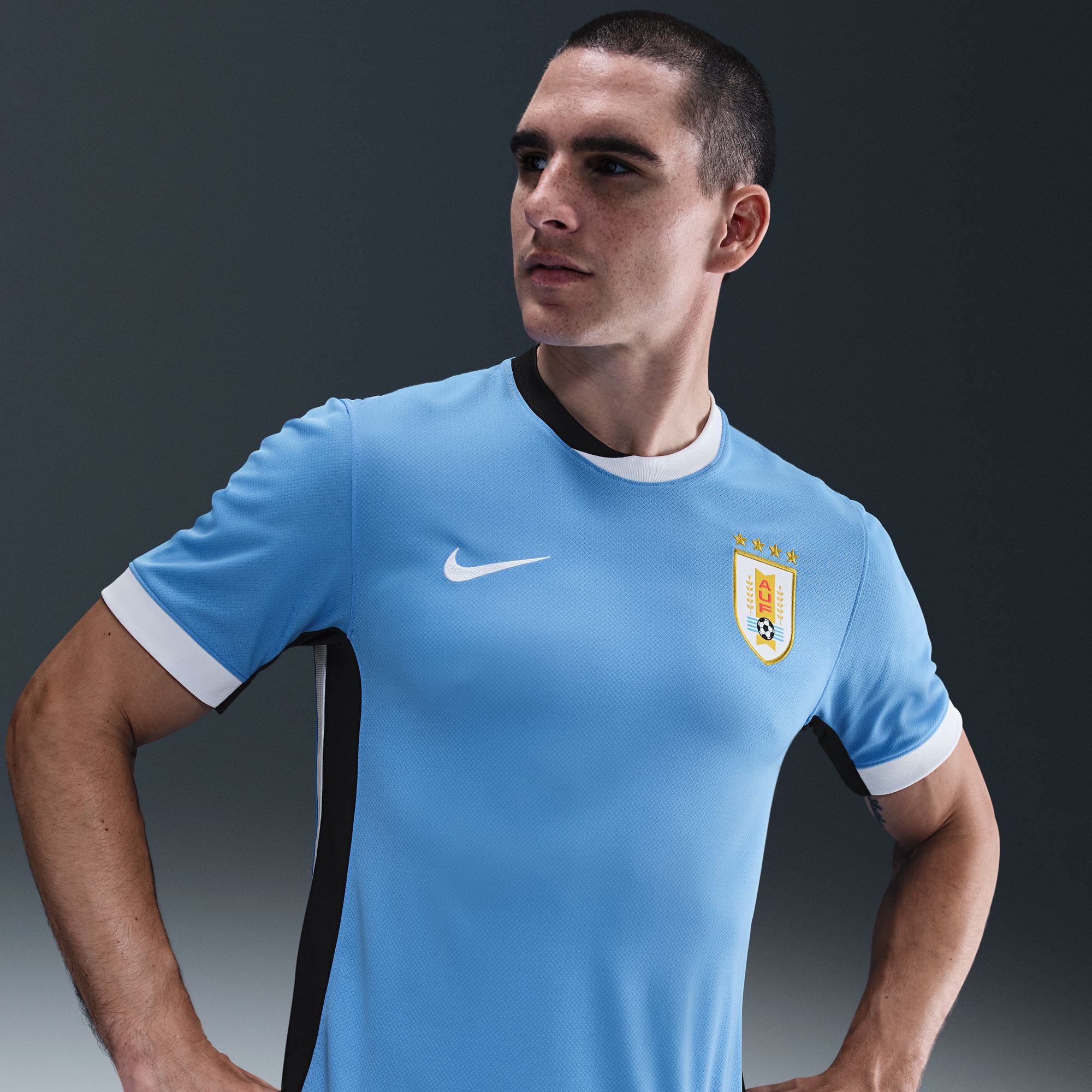 Nike Camiseta Local Uruguay 2024/25 Stadium, AZUL, hi-res