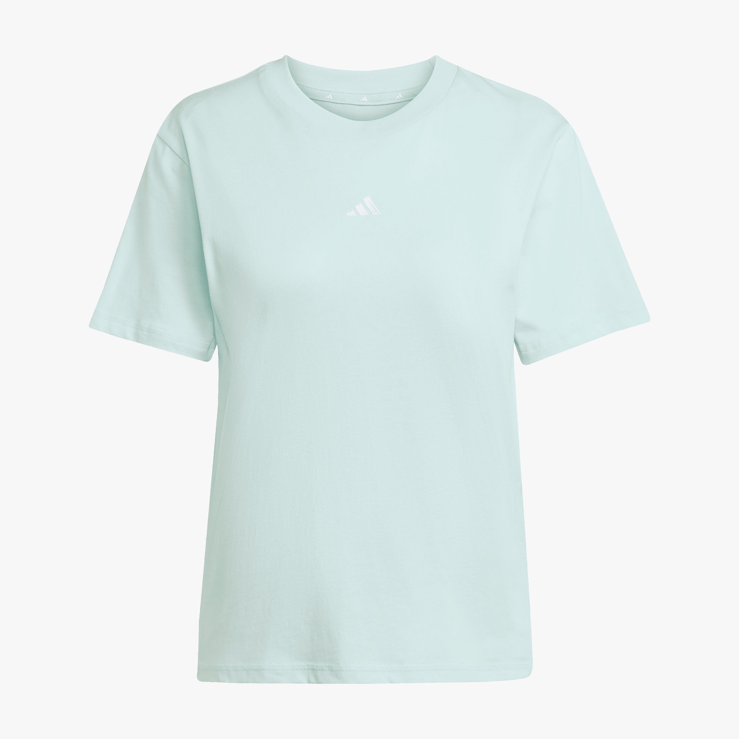 adidas Polera Essentials Logo Peque&ntilde;o Algod&oacute;n, VERDE, hi-res