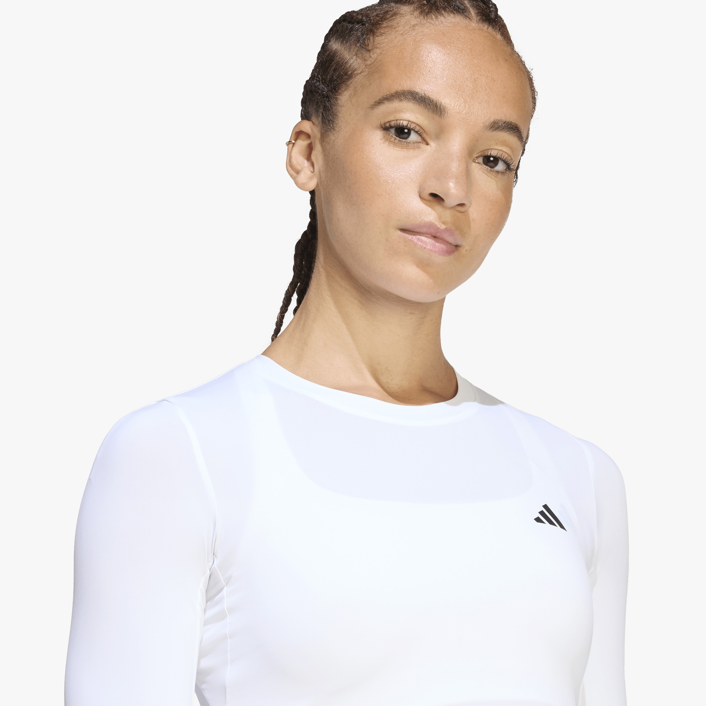 adidas Polera PrimeLift Essentials Workout Contour, BLANCO, hi-res