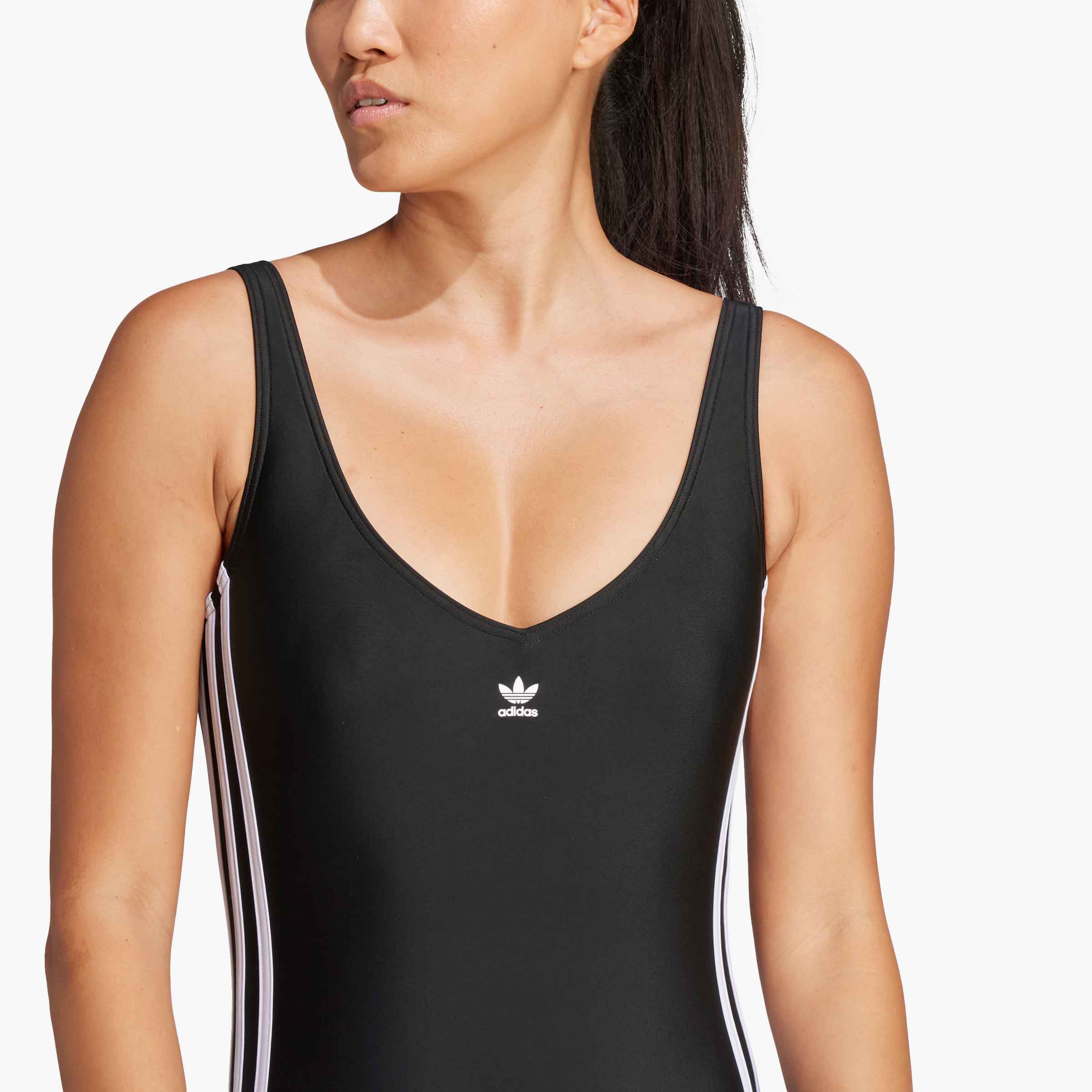 adidas Traje de Nataci&oacute;n Adicolor 3 Tiras, NEGRO, hi-res