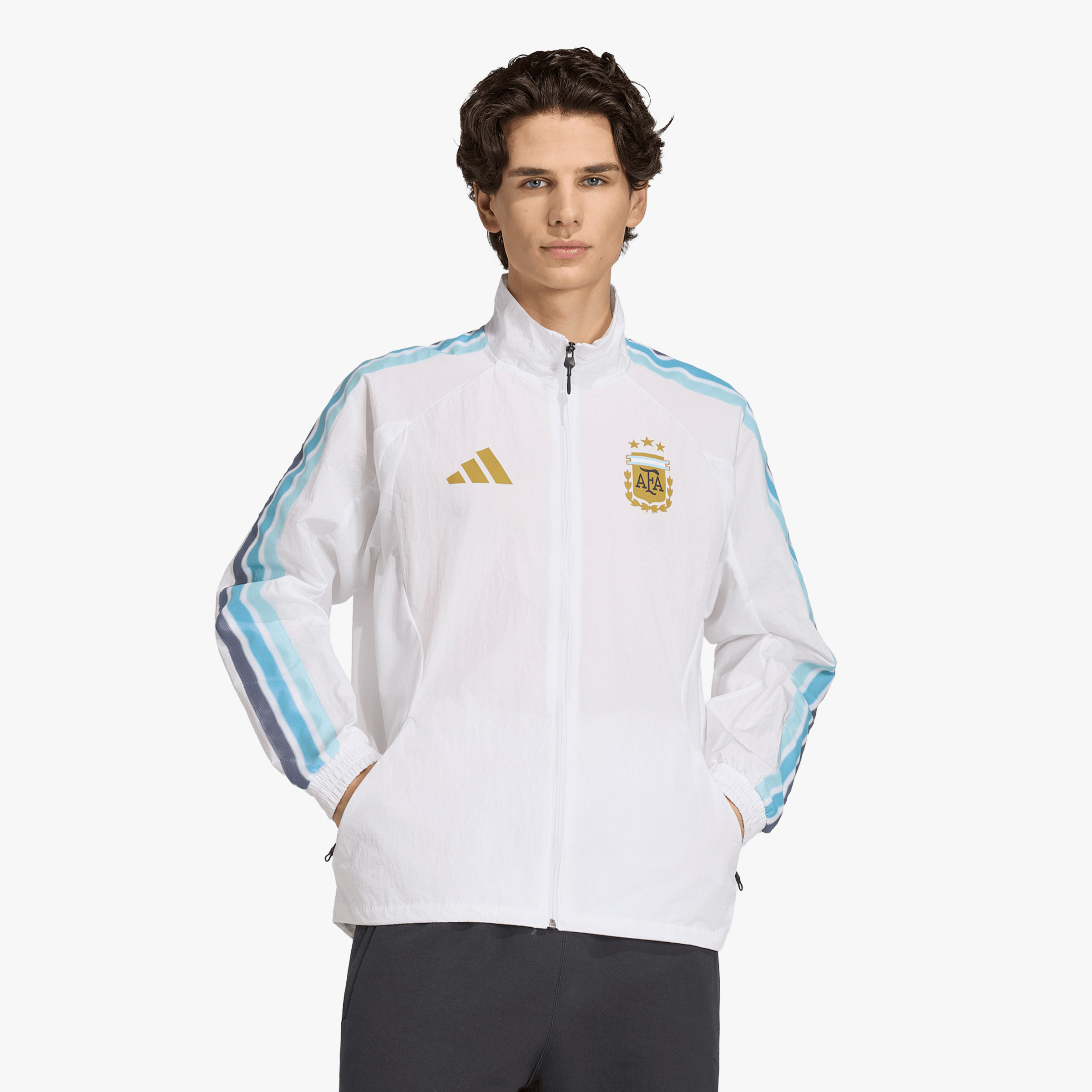 adidas Chaqueta Local Argentina 2026 Himno, NEGRO, hi-res