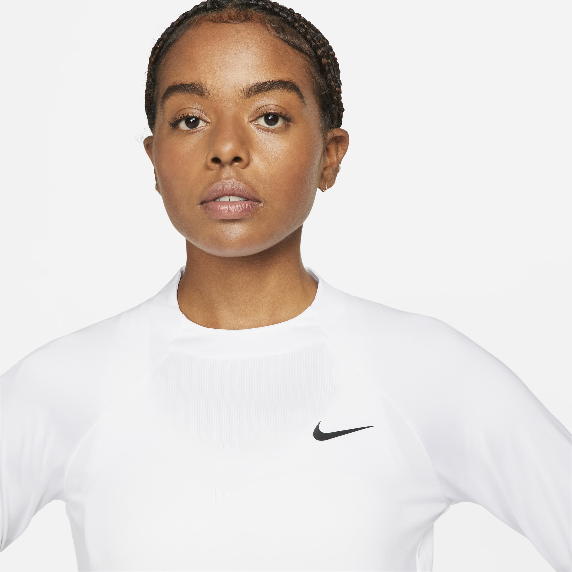 Nike Polera Essential Swim Hydroguard, BLANCO, hi-res