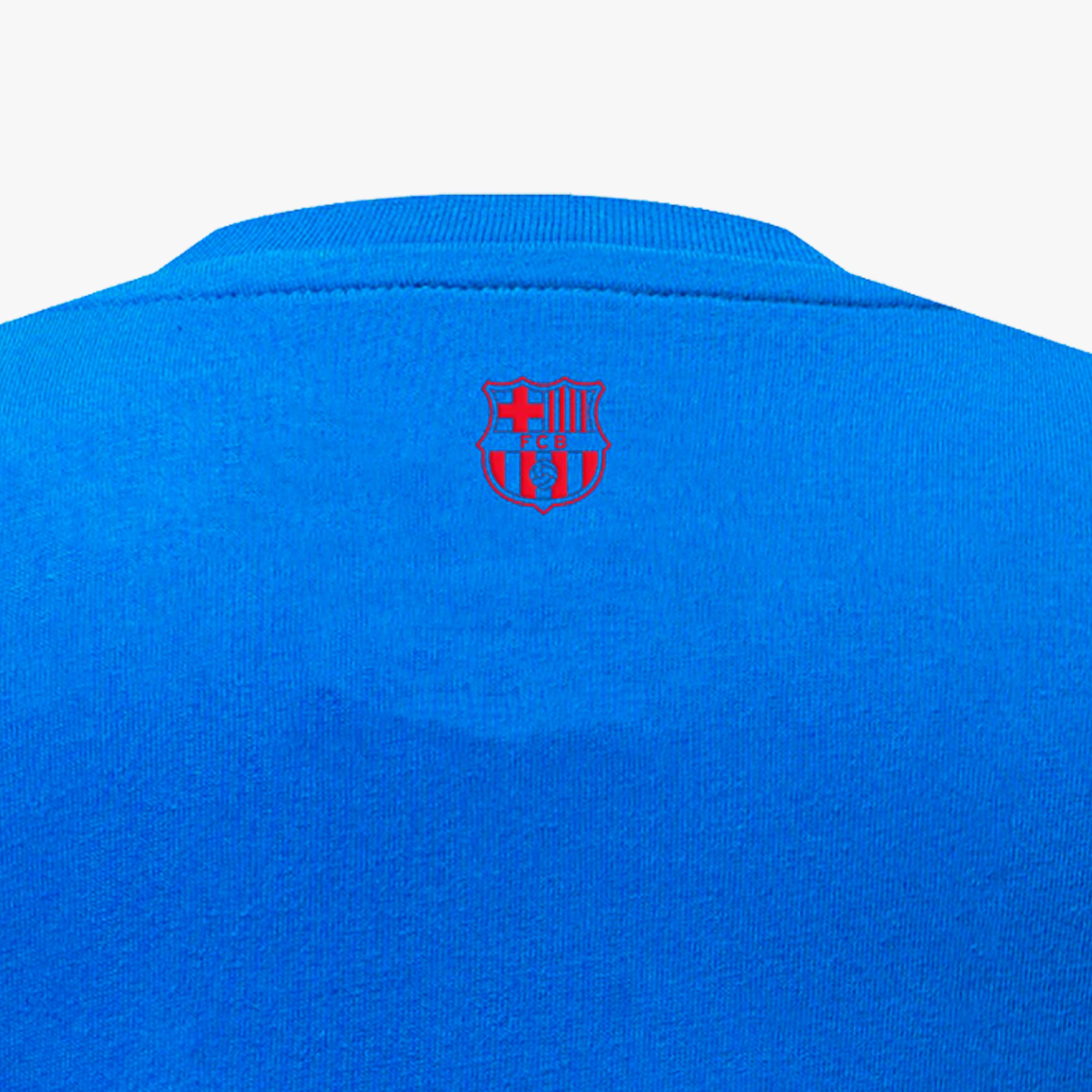 F.C. Barcelona Camiseta Parches Crew, AZUL, hi-res