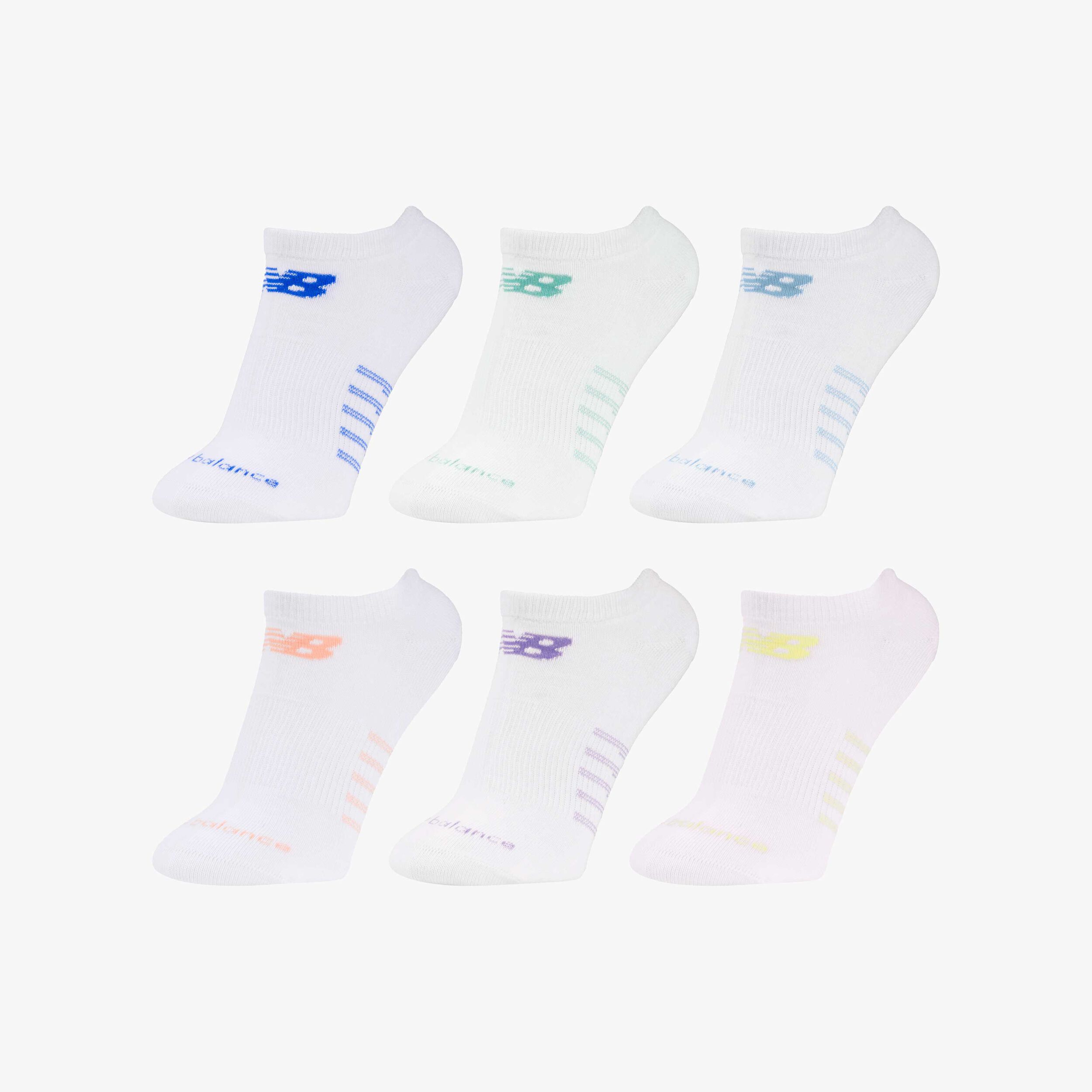 New Balance Calcetines Invisibles 6 Pares, BLANCO, hi-res