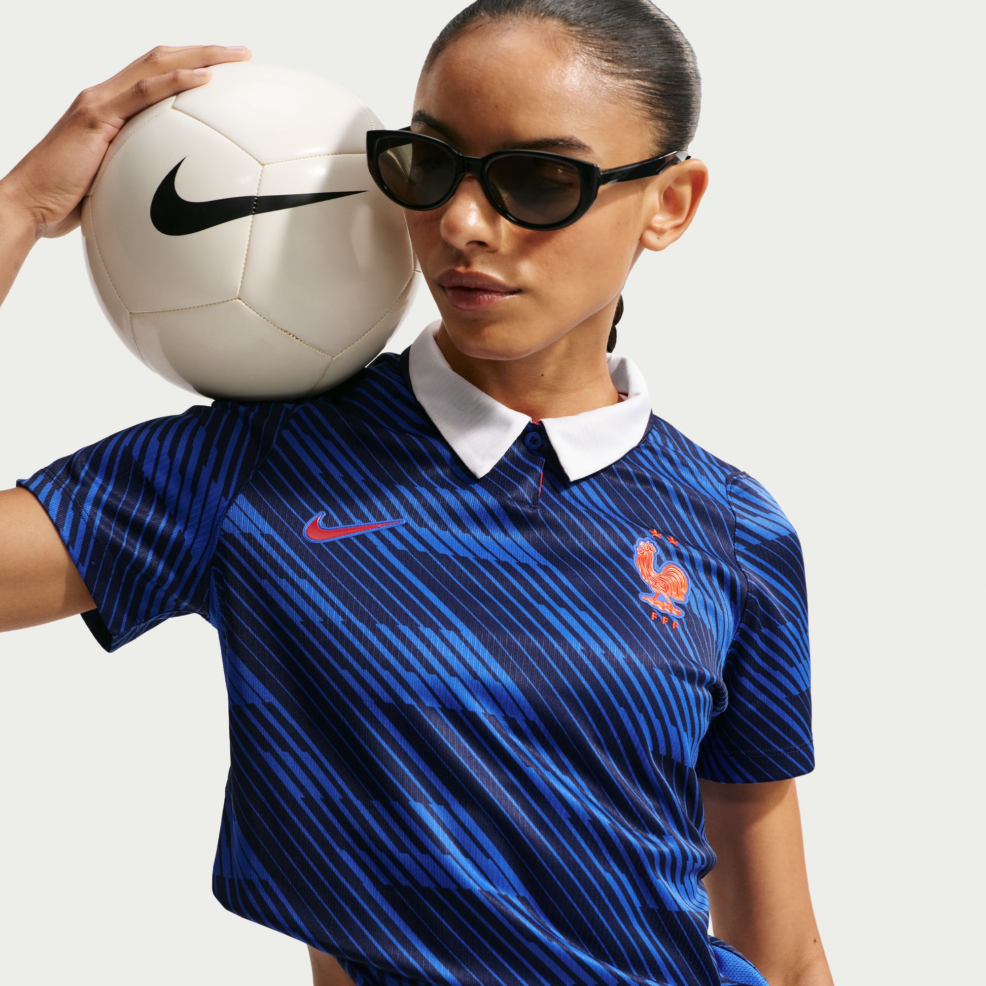 Nike Camiseta Francia Local 2026 Stadium Mujer, AZUL, hi-res
