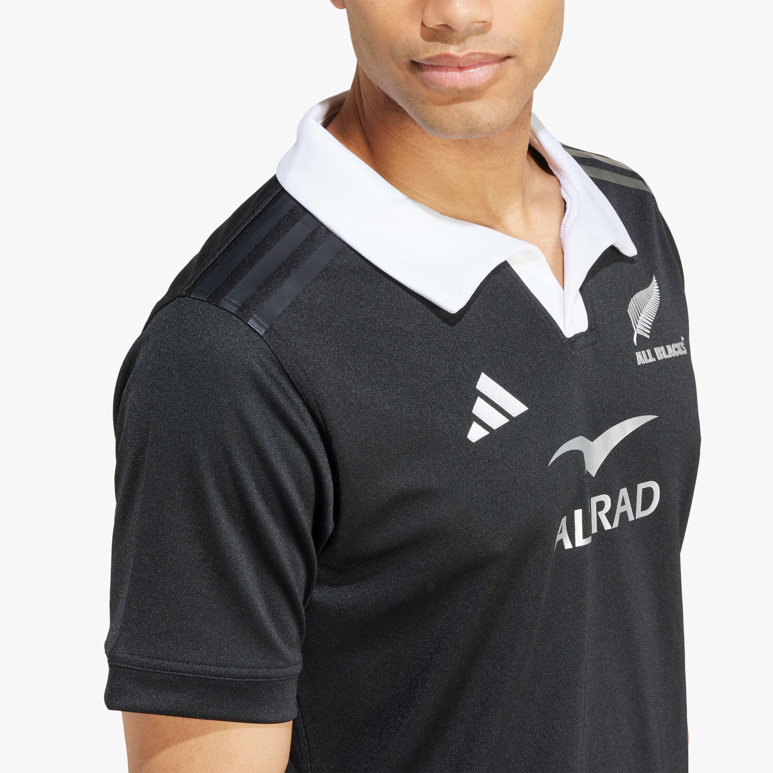 adidas Polera manga corta All Blacks Rugby AEROREADY, NEGRO, hi-res