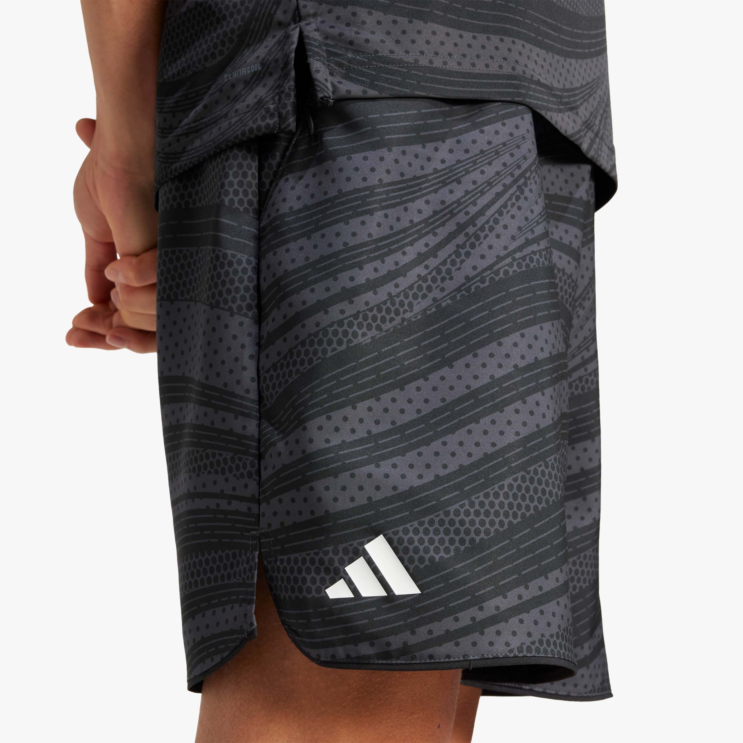 adidas Shorts de Tenis Club Climacool Estampados, GRIS, hi-res