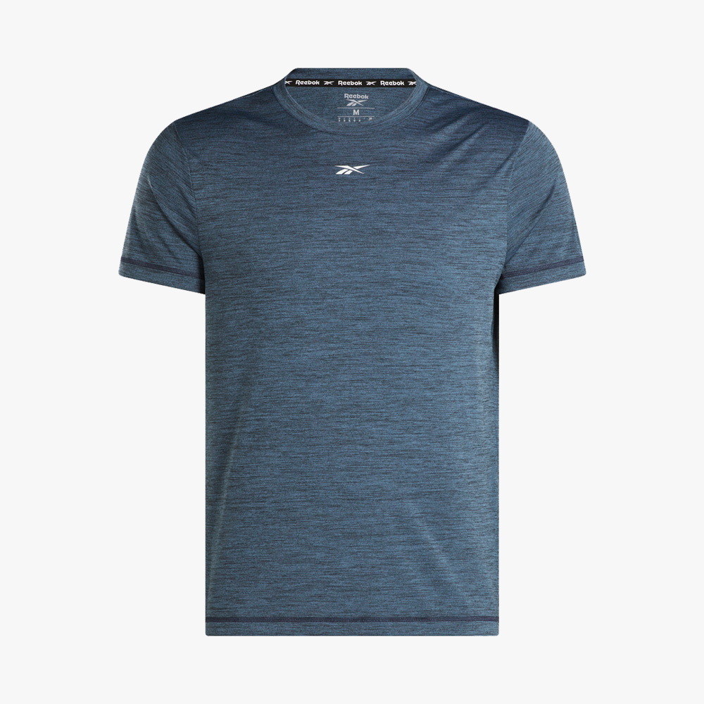 Reebok Polera Id Train Melange Tech, AZUL, hi-res