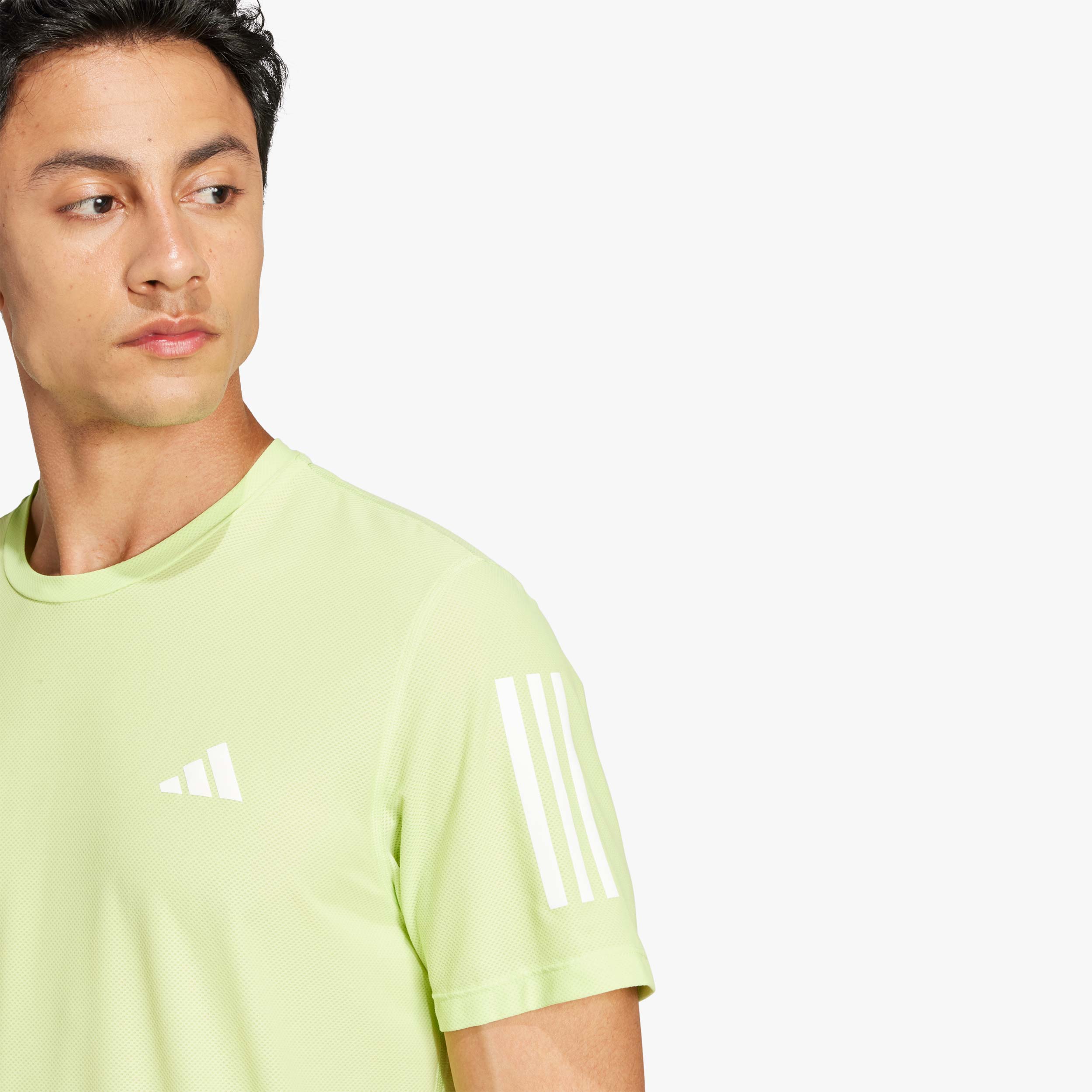 adidas Polera Own the Run CLIMACOOL Colorblock, VERDE, hi-res