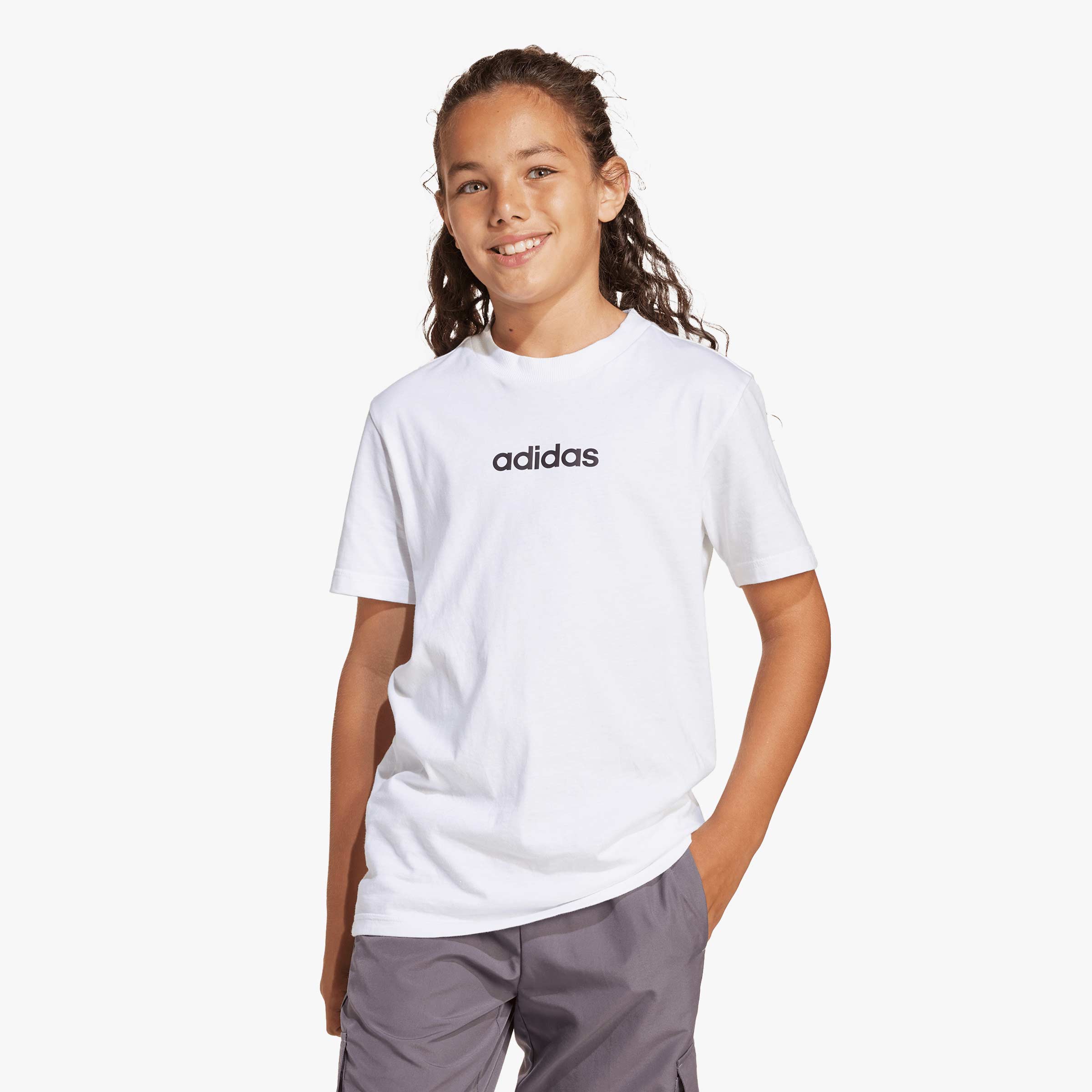 adidas Polera Essentials Adolescentes, BLANCO, hi-res