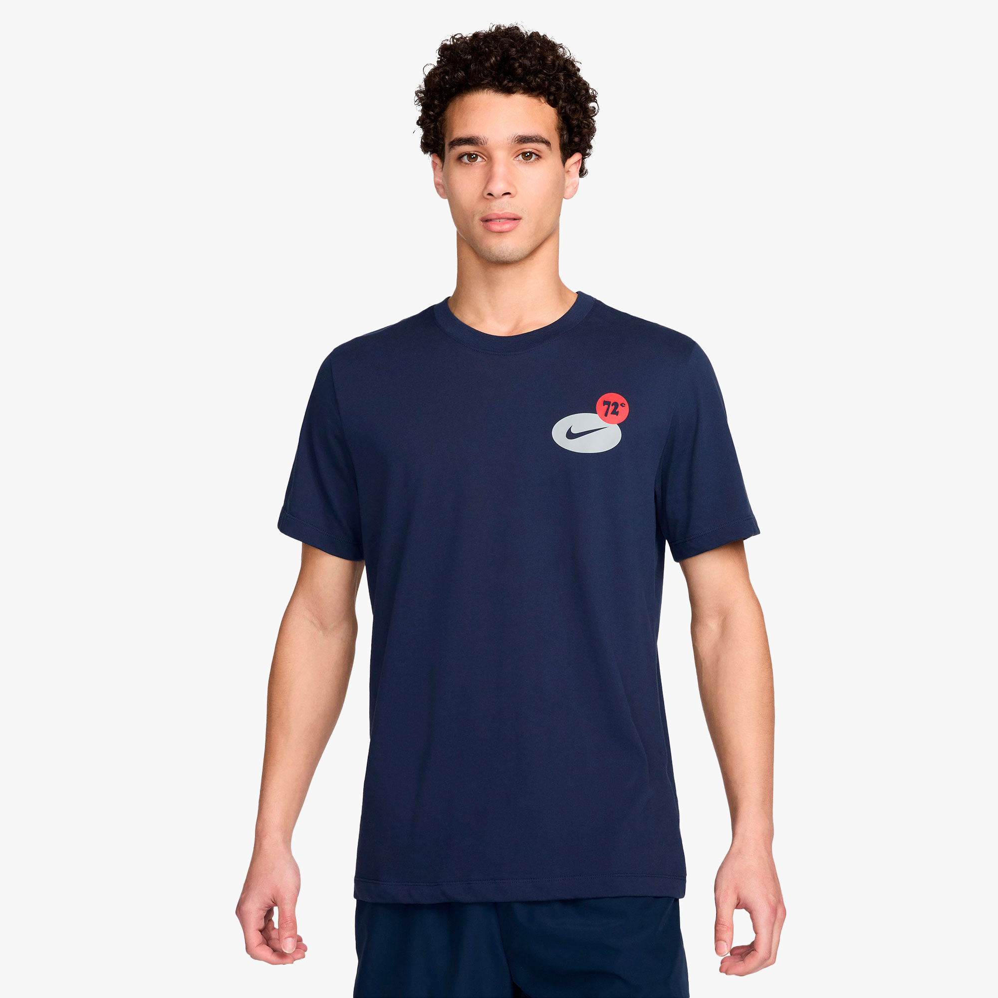 Nike Polera Deportiva Dri-FIT, AZUL, hi-res