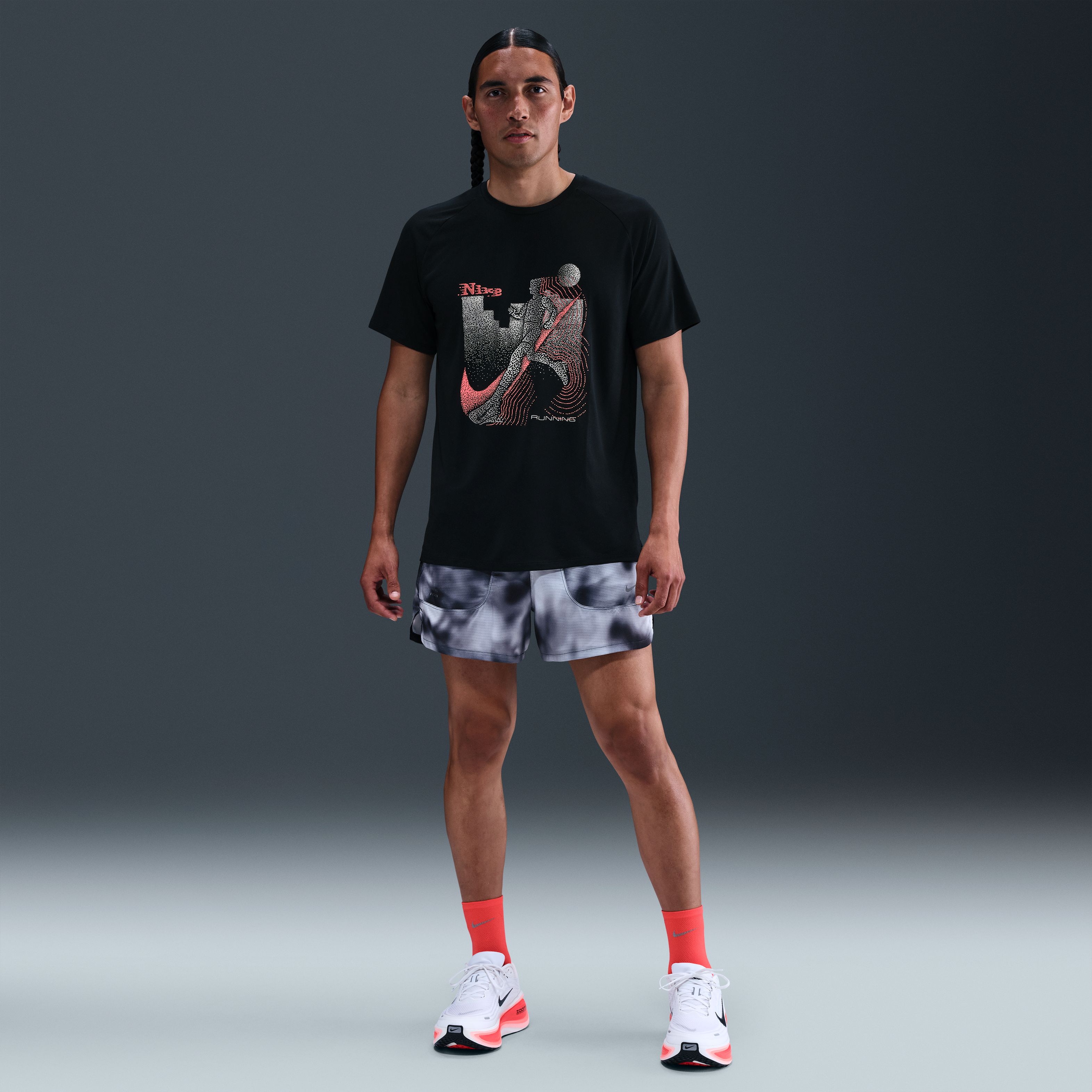 Nike Polera Stride, NEGRO, hi-res