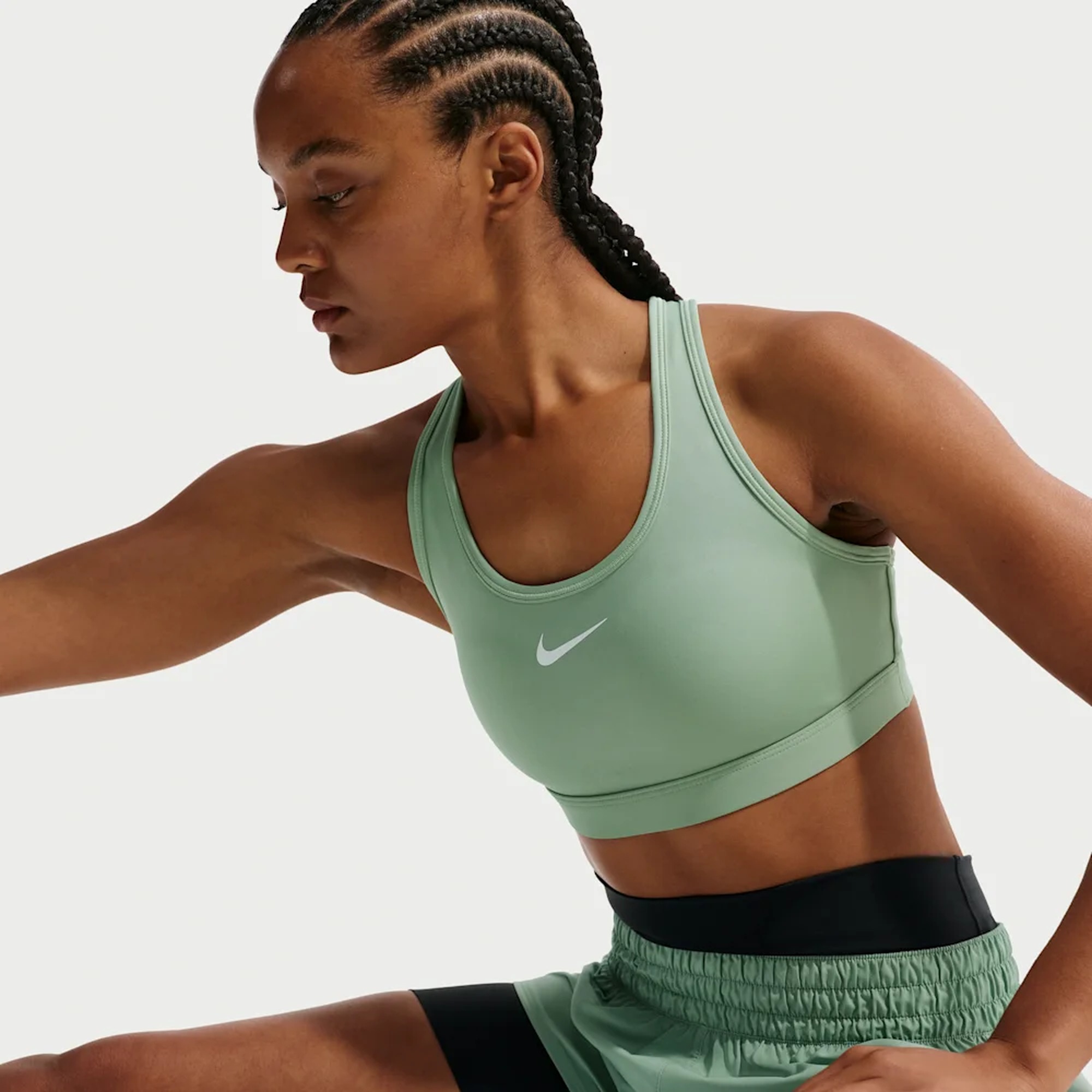 Nike Top Deportivo Swoosh Medium Support, NEGRO, hi-res