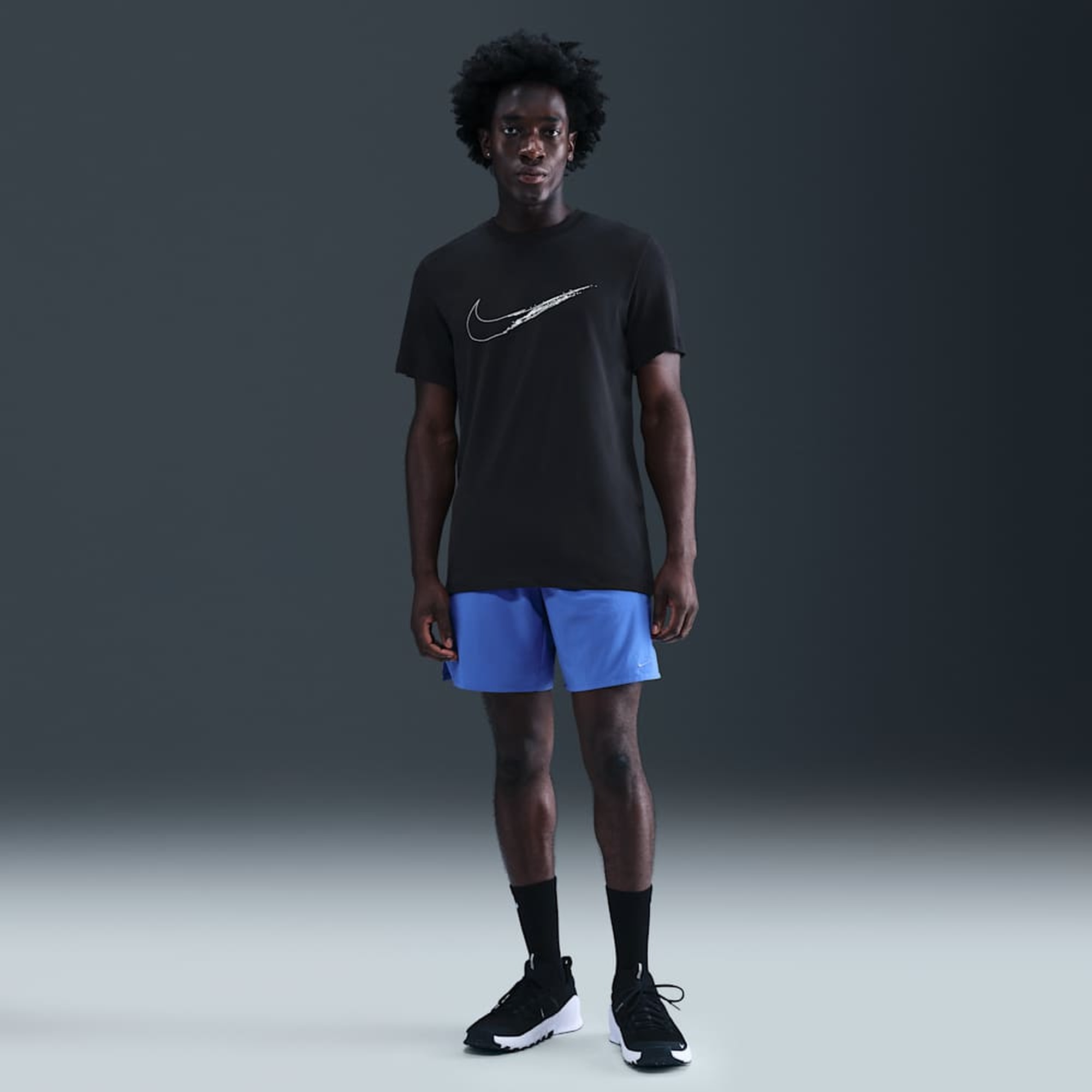 Nike Polera Manga Corta Dri-FIT, NEGRO, hi-res