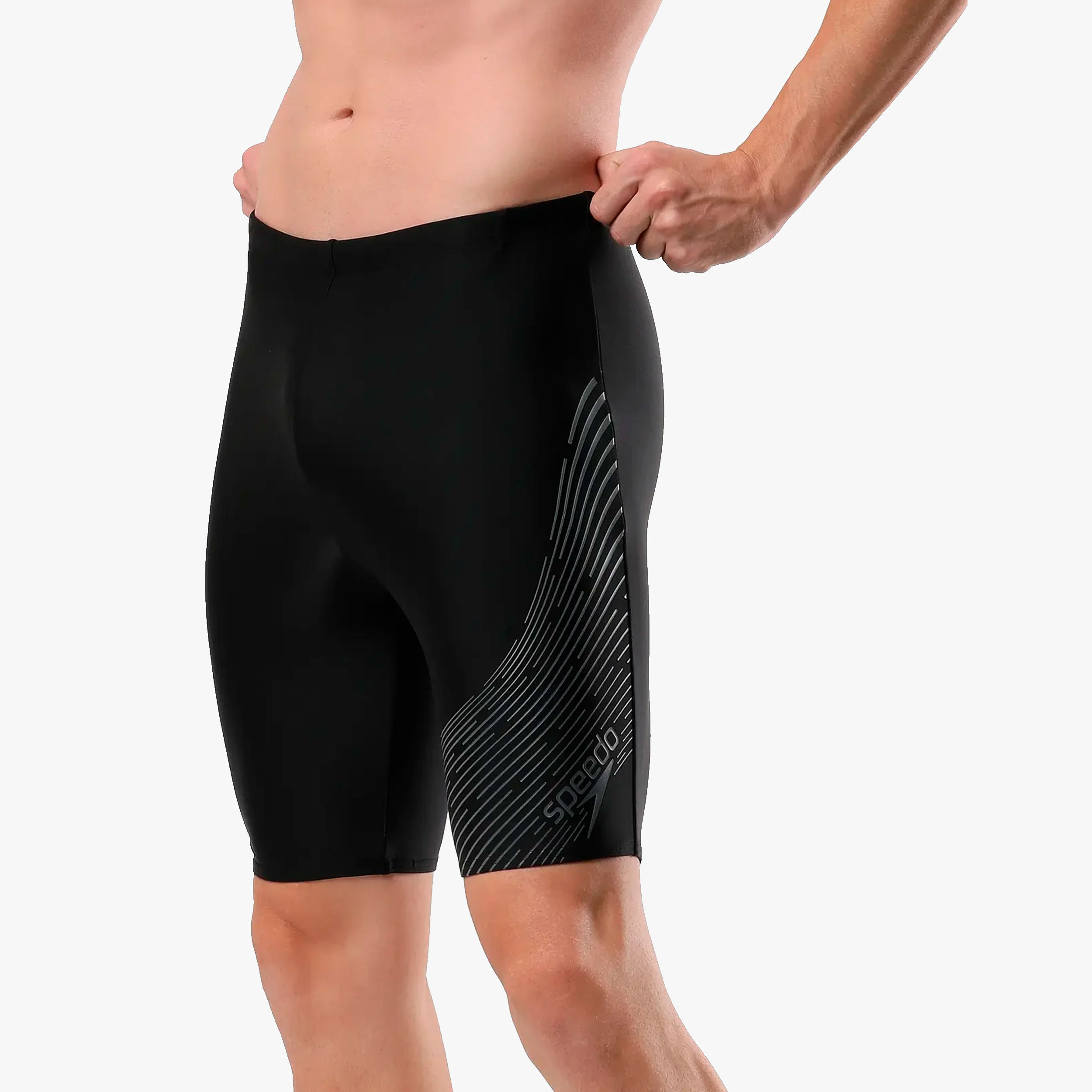 Speedo Ba&ntilde;ador Medley Logo Jammer, NEGRO, hi-res