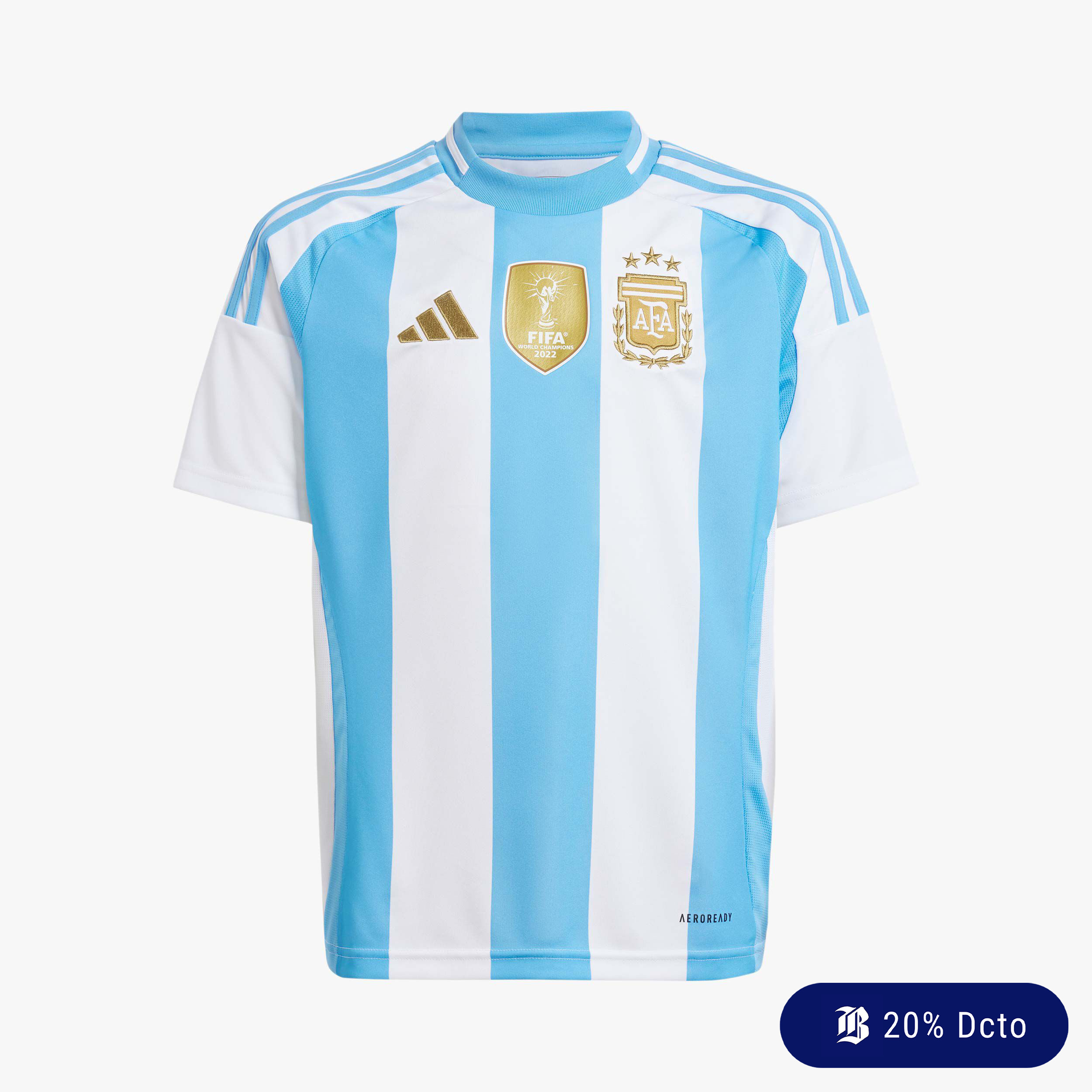 adidas Camiseta Local Selección Argentina 24 Niños, BLANCO, hi-res